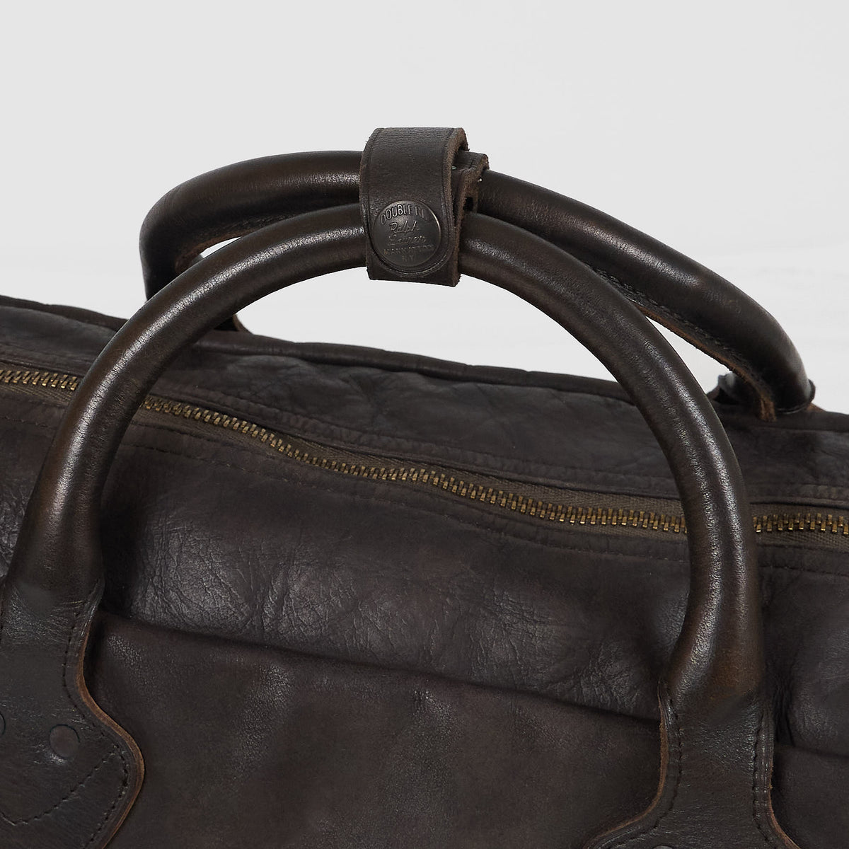 Double RL Leather Brief Case Medium