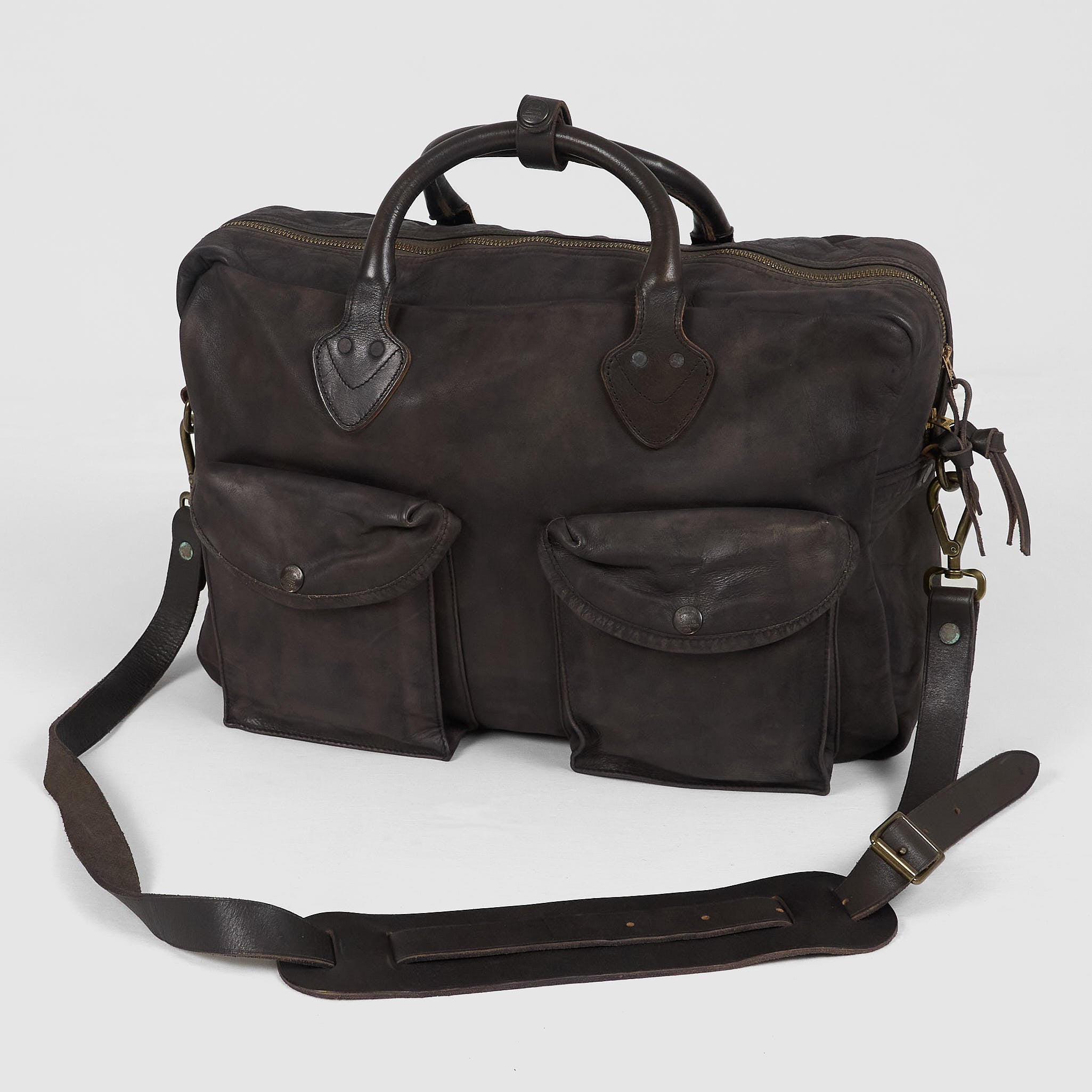 Double RL Leather Brief Case Medium - DeeCee style