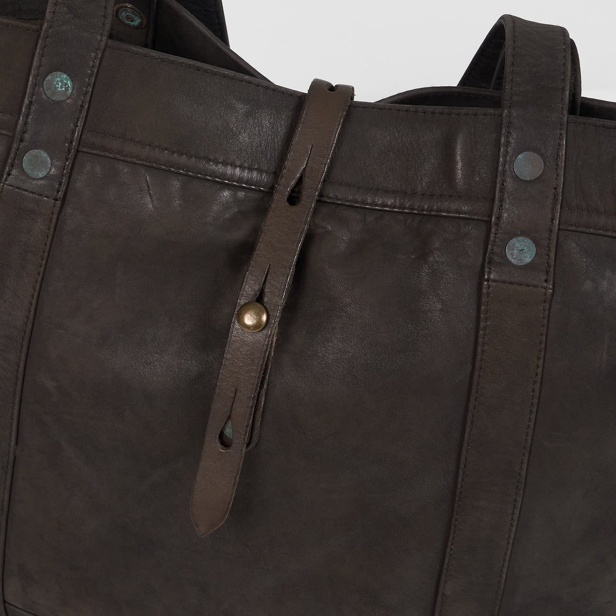 Double RL Leather Everyday Tote Bag