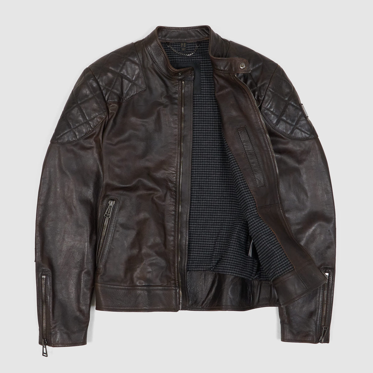 Belstaff Legacy Outlaw Cafe Racer Leather Jacket Wool Lining - DeeCee style Belstaff Legacy Outlaw Cafe Racer Leather Jacket Wool Lining - DeeCee style