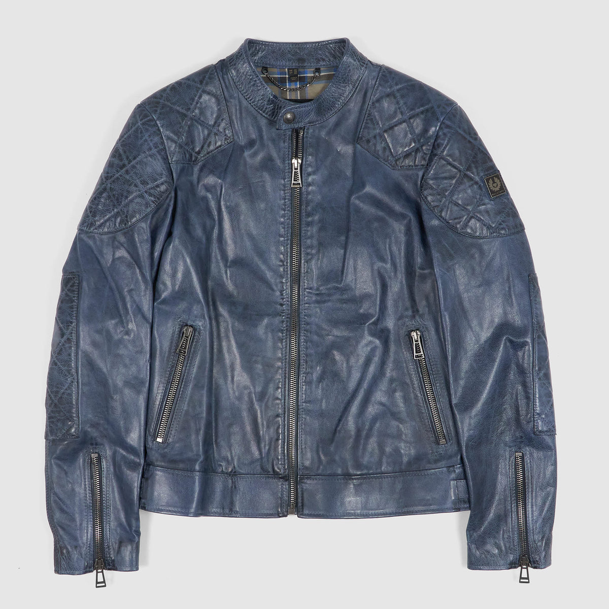 Belstaff Outlaw Hand Waxed Leather Jacket Cotton Lining