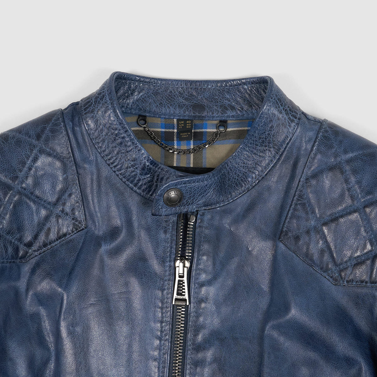 Belstaff Outlaw Hand Waxed Leather Jacket Cotton Lining