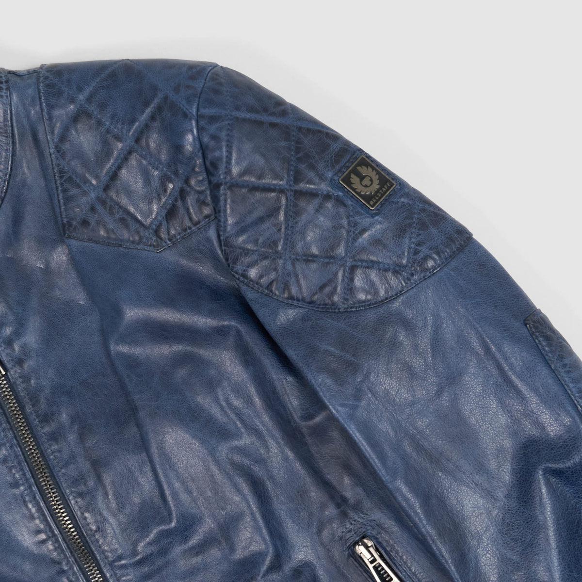 Belstaff Outlaw Hand Waxed Leather Jacket Cotton Lining