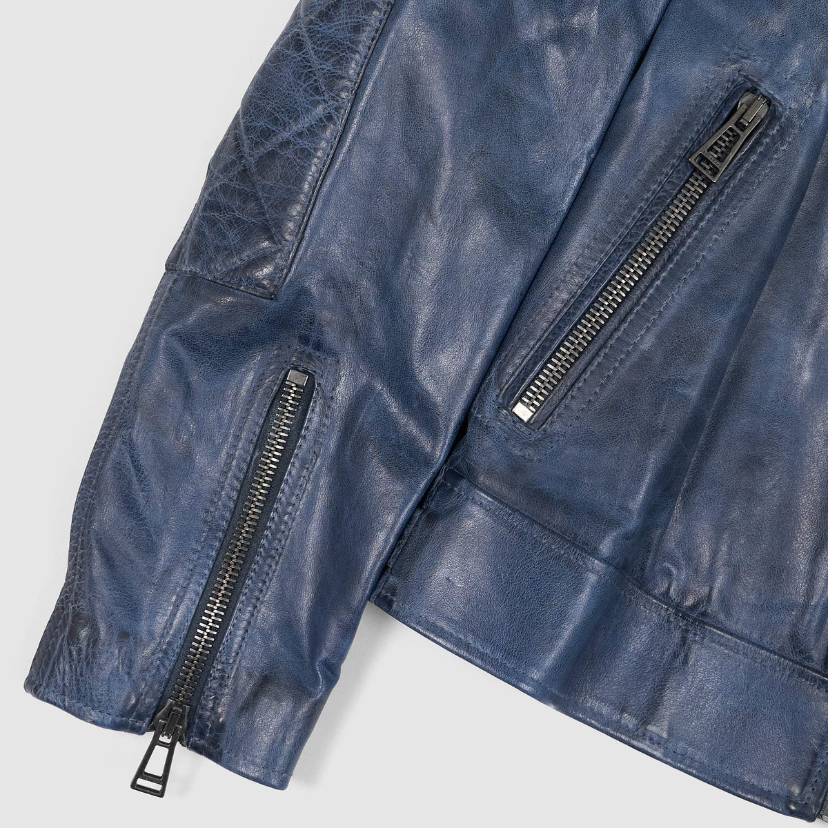Belstaff Outlaw Hand Waxed Leather Jacket Cotton Lining