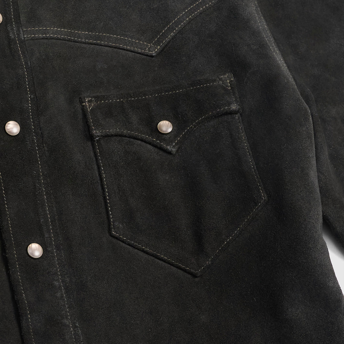 Double RL Leather Overshirt Jacket