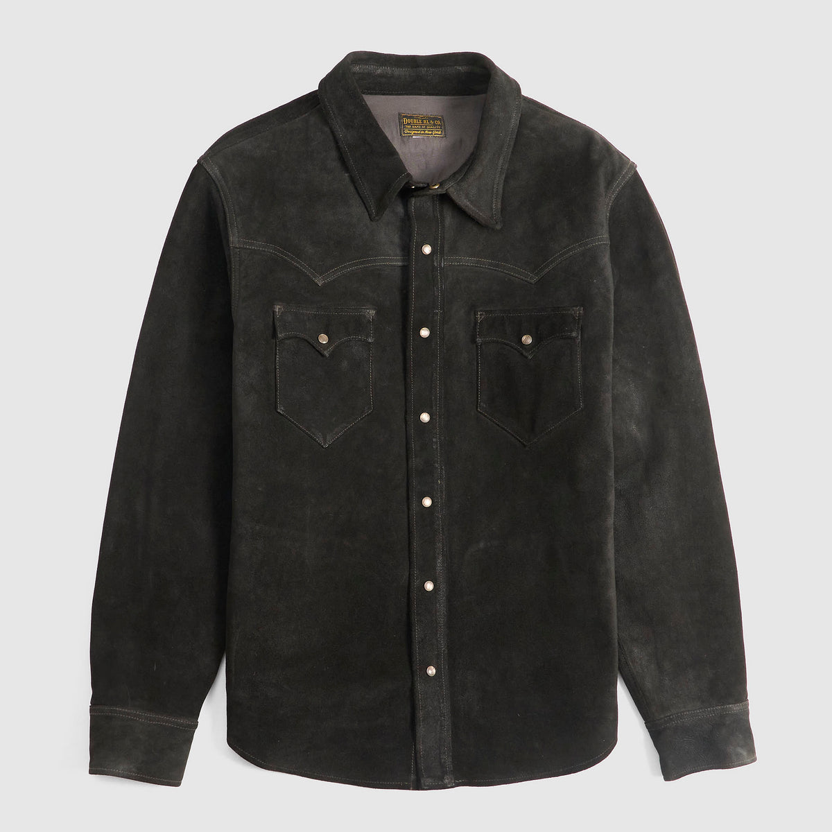 Double RL Leather Overshirt Jacket