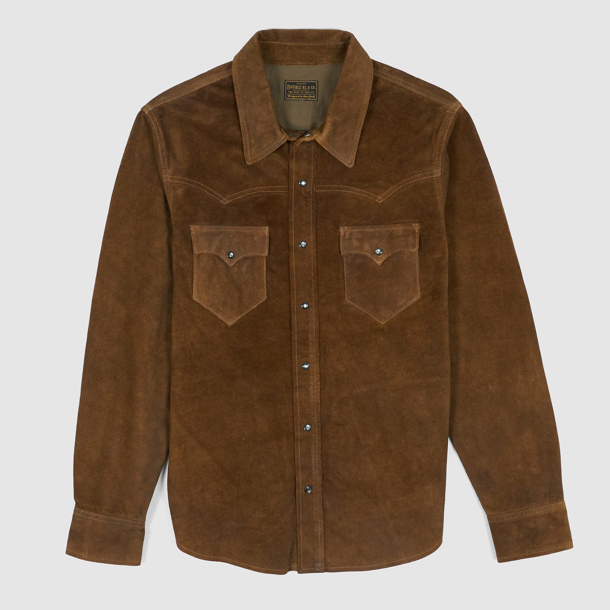 Double RL Leather Overshirt Jacket - DeeCee style
