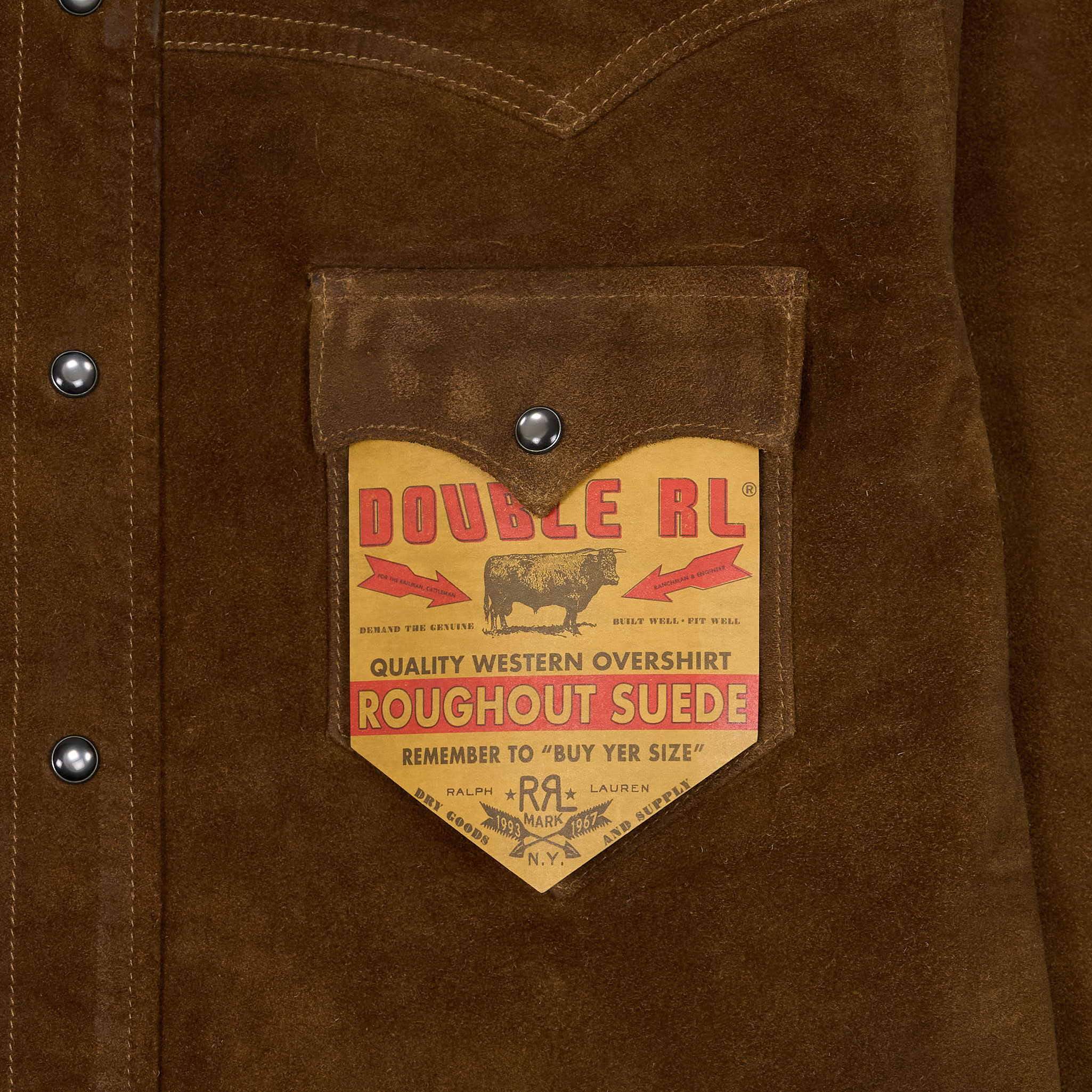 Double RL Leather Overshirt Jacket - DeeCee style
