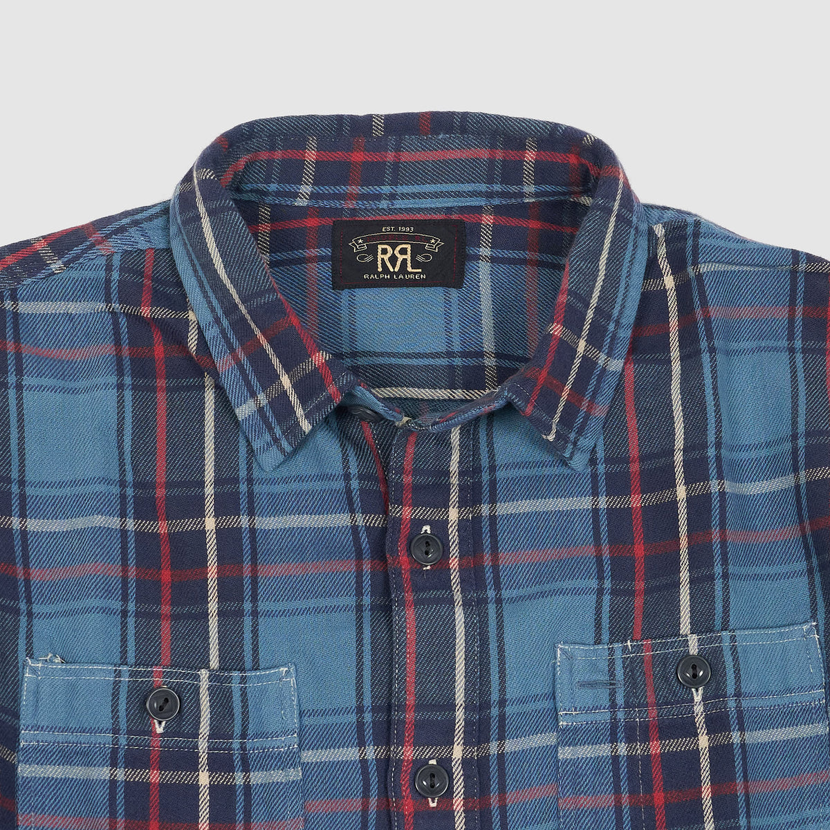 Double RL Long Sleeve Plaid Work Shirt