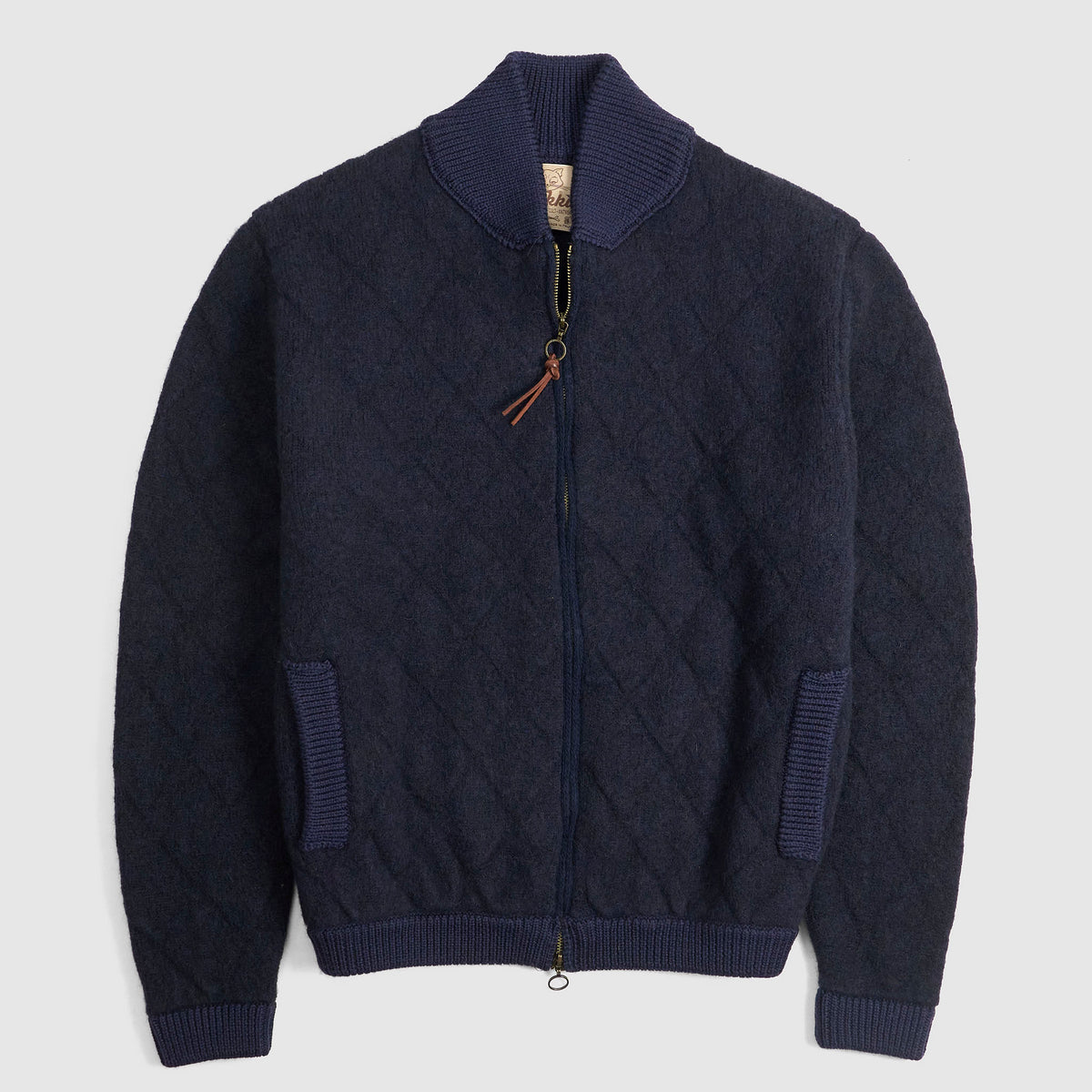 Rakki Quilted Baby Camel Blend Zip Cardigan Steve McQueen Jacket