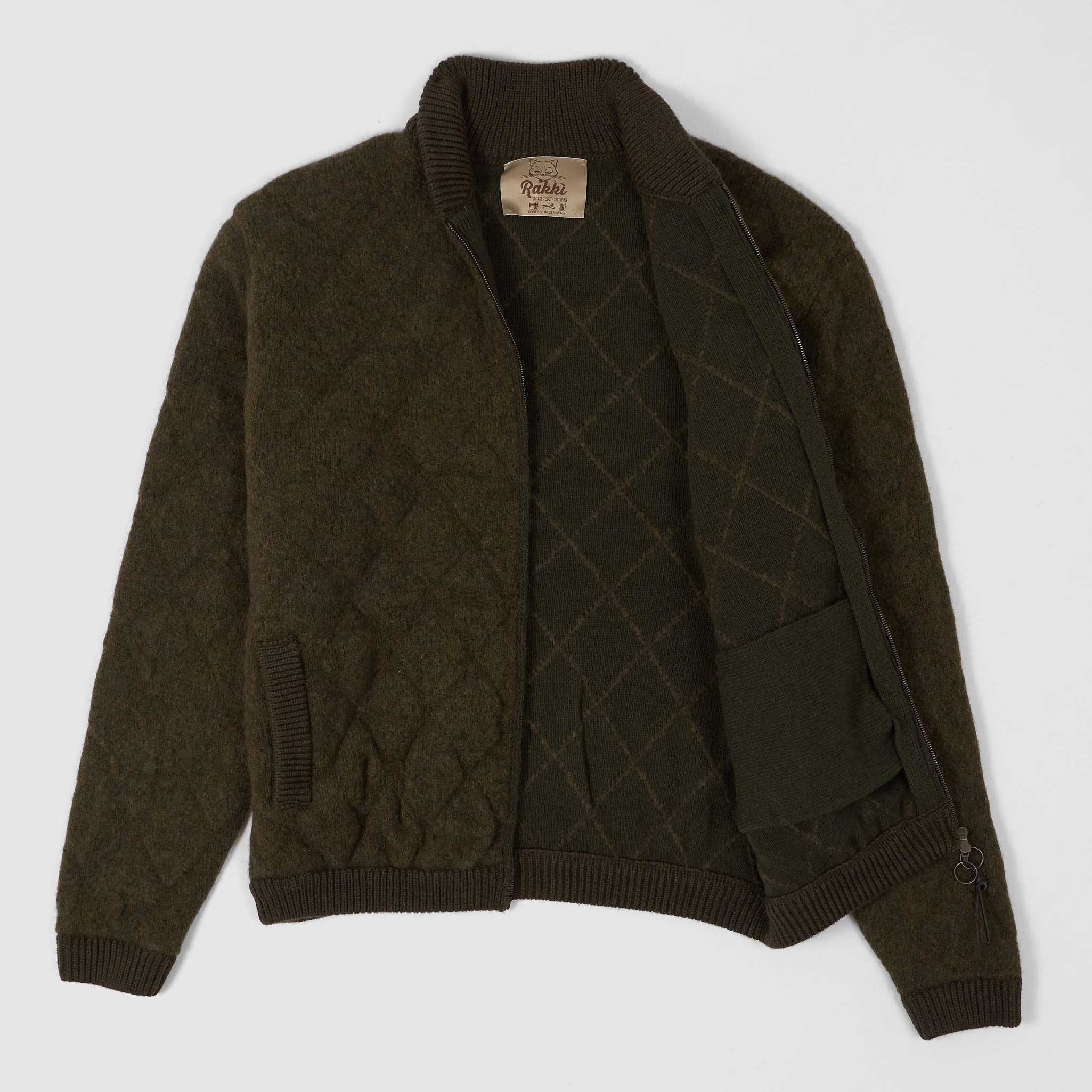 Mens quilted cardigan best sale