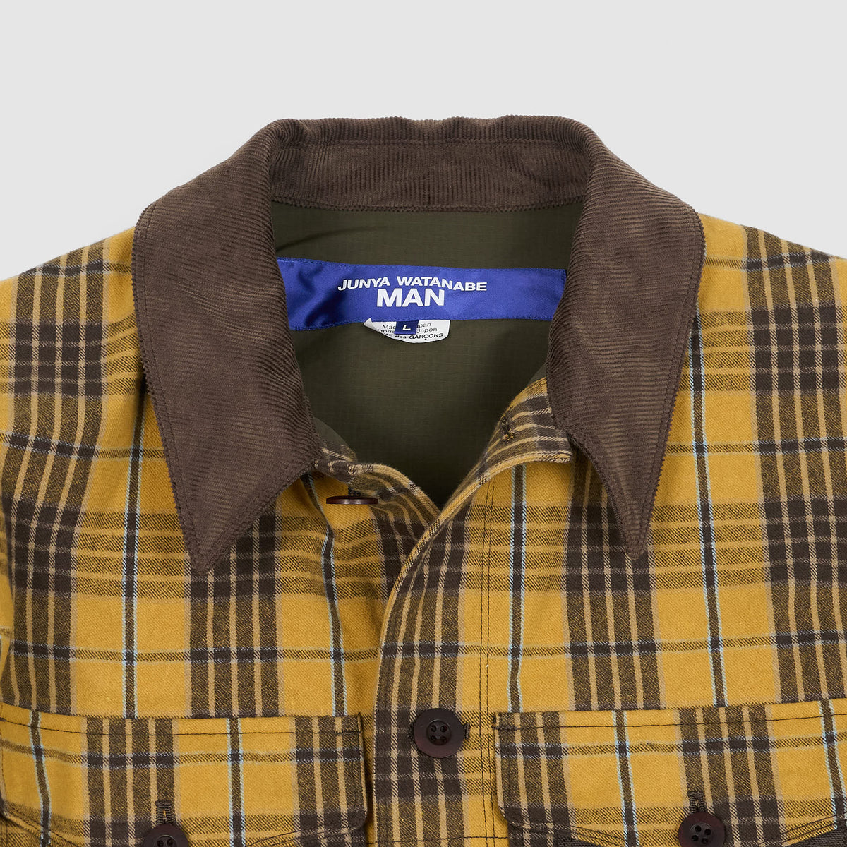 Junya Watanabe Plaid Work Jacket With Camouflage Lining