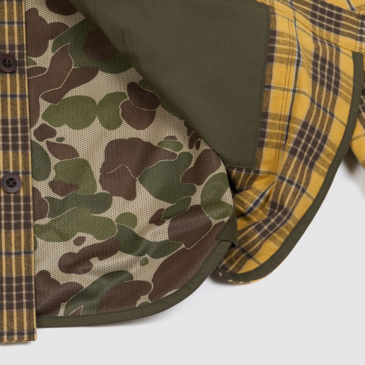 Junya Watanabe Plaid Work Jacket With Camouflage Lining