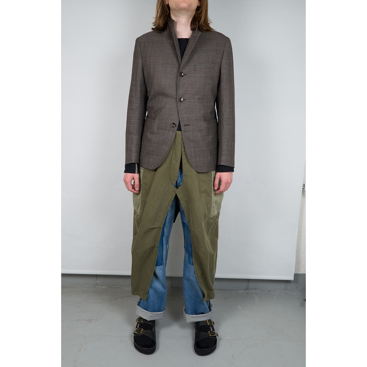 Junya Watanabe Man Wool Blazer W/Attached  Cargo Trousers