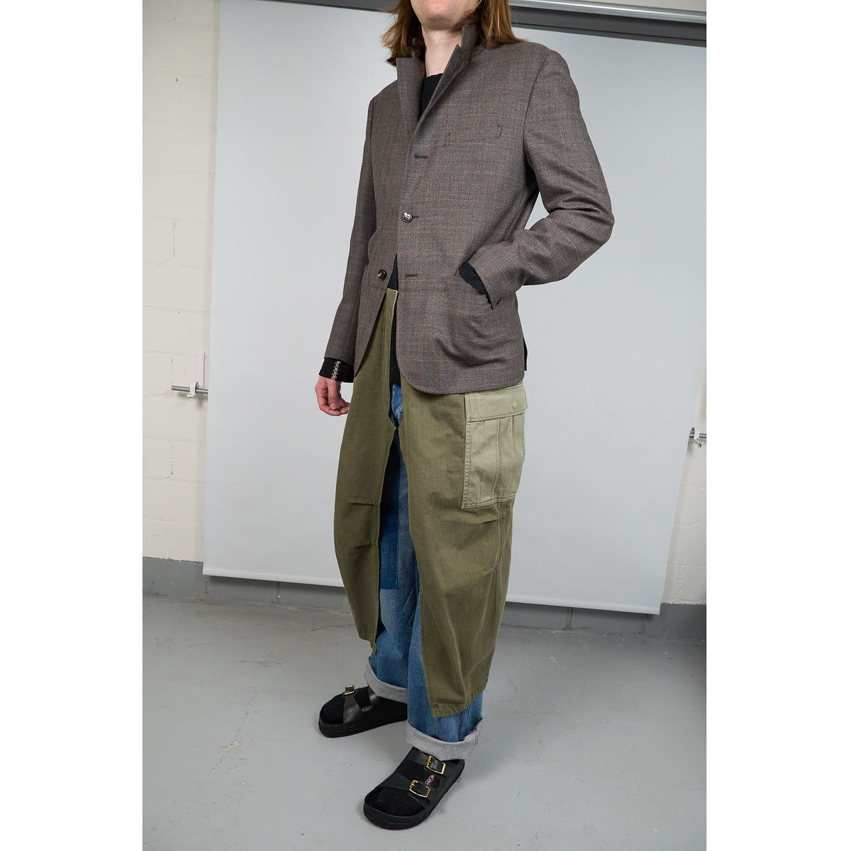 Junya Watanabe Man Wool Blazer W/Attached  Cargo Trousers