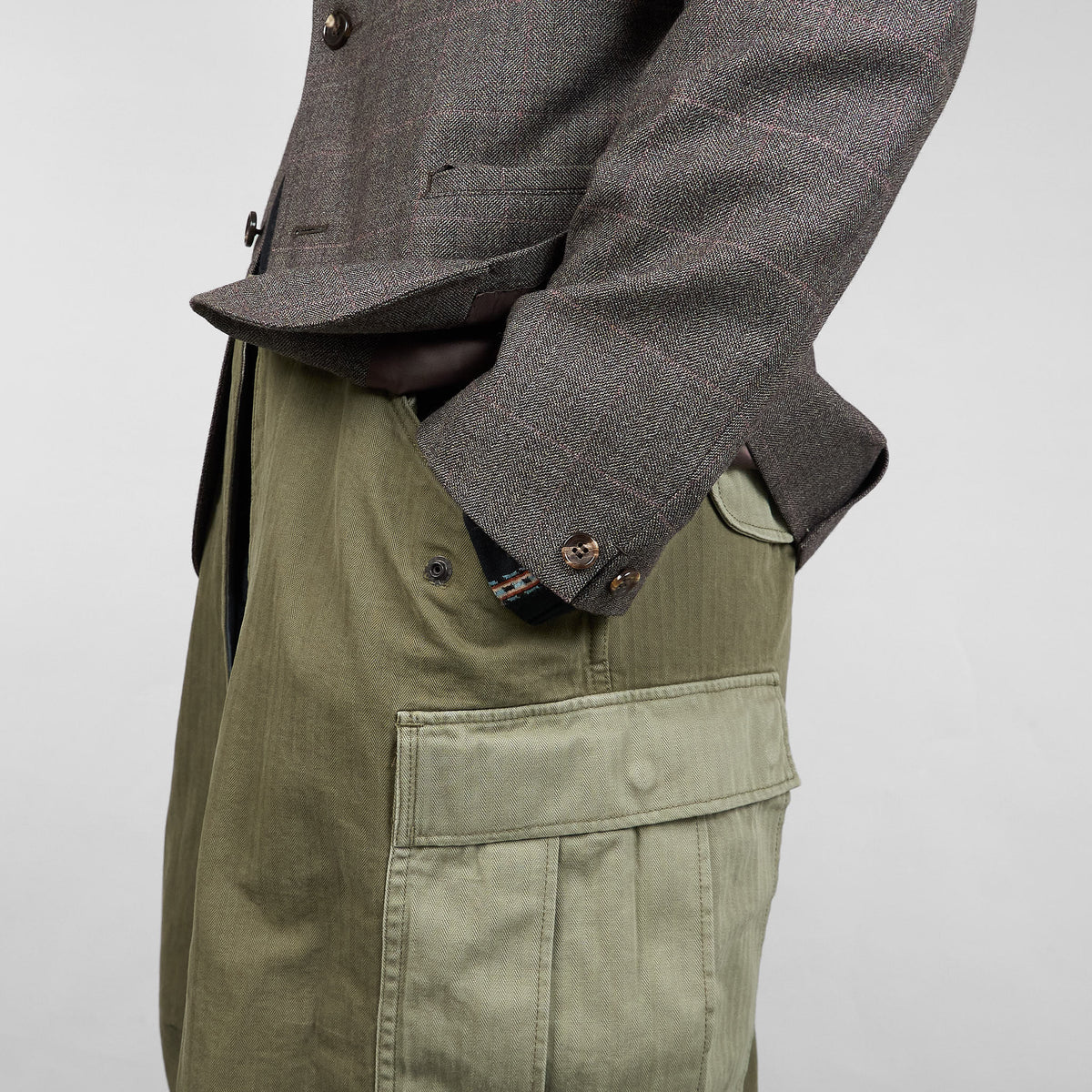 Junya Watanabe Man Wool Blazer W/Attached  Cargo Trousers