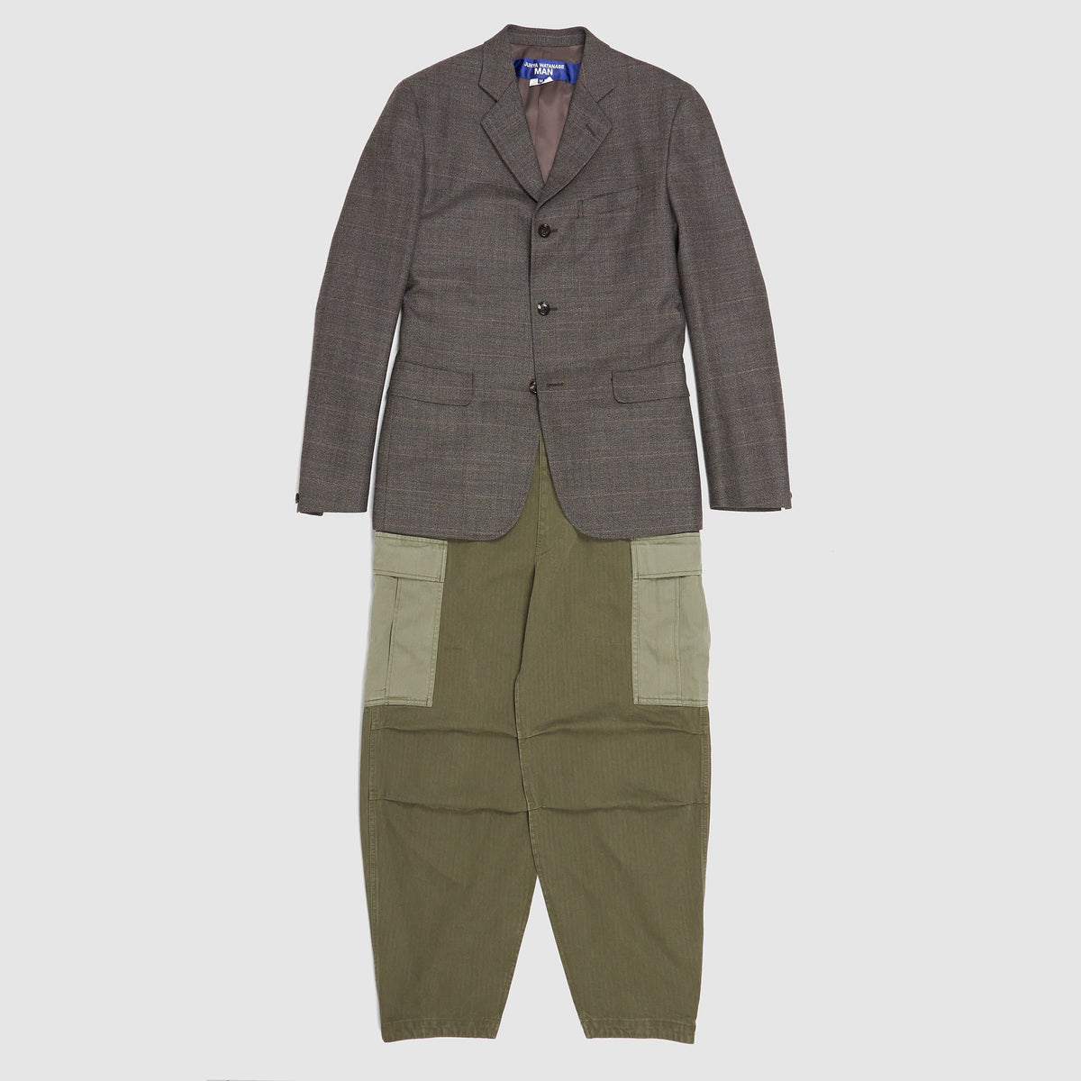 Junya Watanabe Man Wool Blazer W/Attached  Cargo Trousers