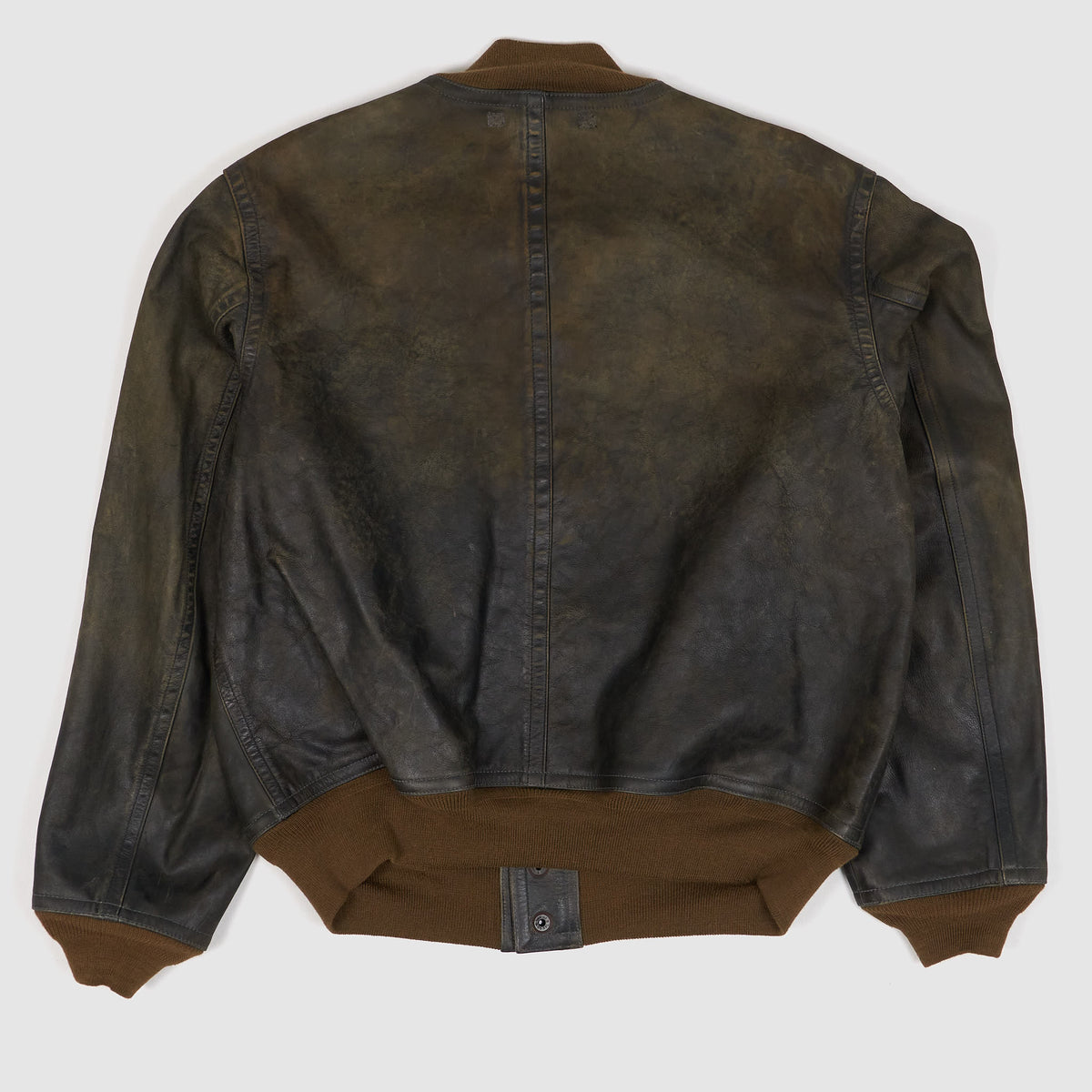 Double RL Time-Worn Indigo Dyed Leather Flying Jacket