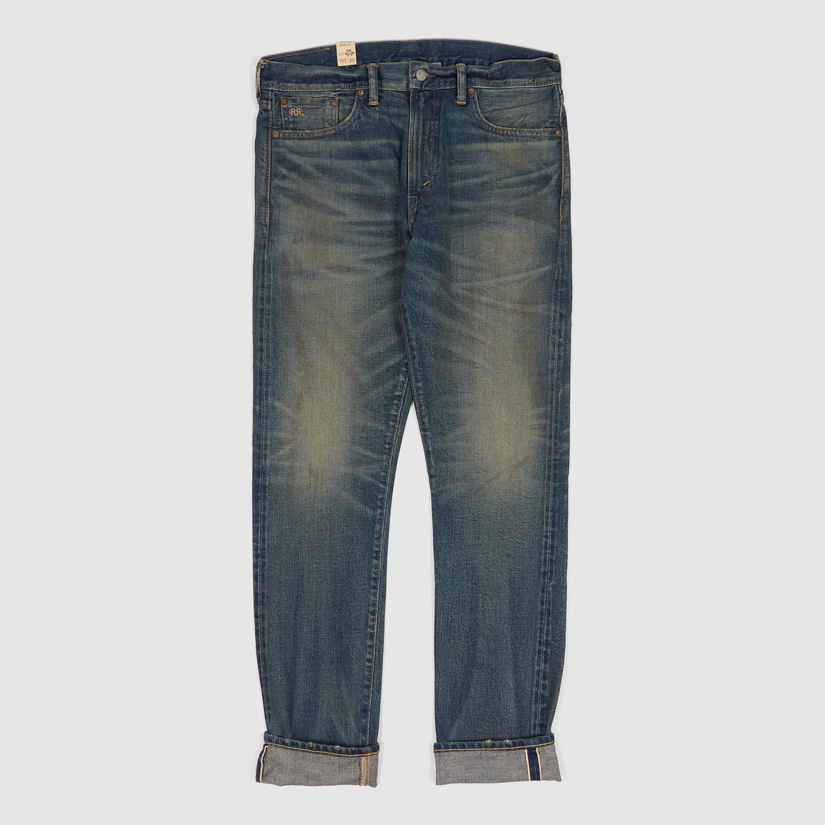 Double RL High Slim Full Length Yosemite Stone Wash East West Jeans