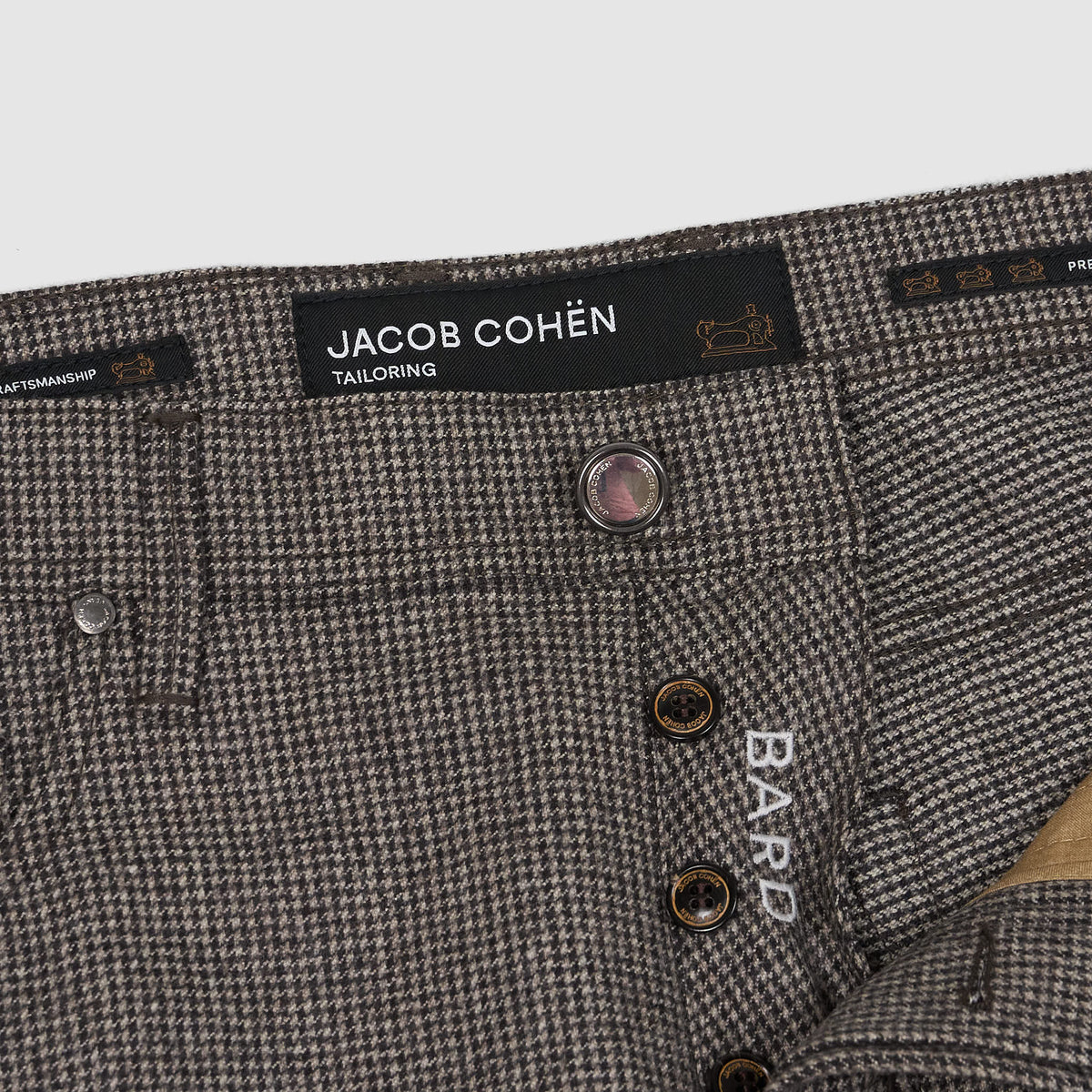 Jacob Cohen Houndstooth 5 Pocket Flannel Pants