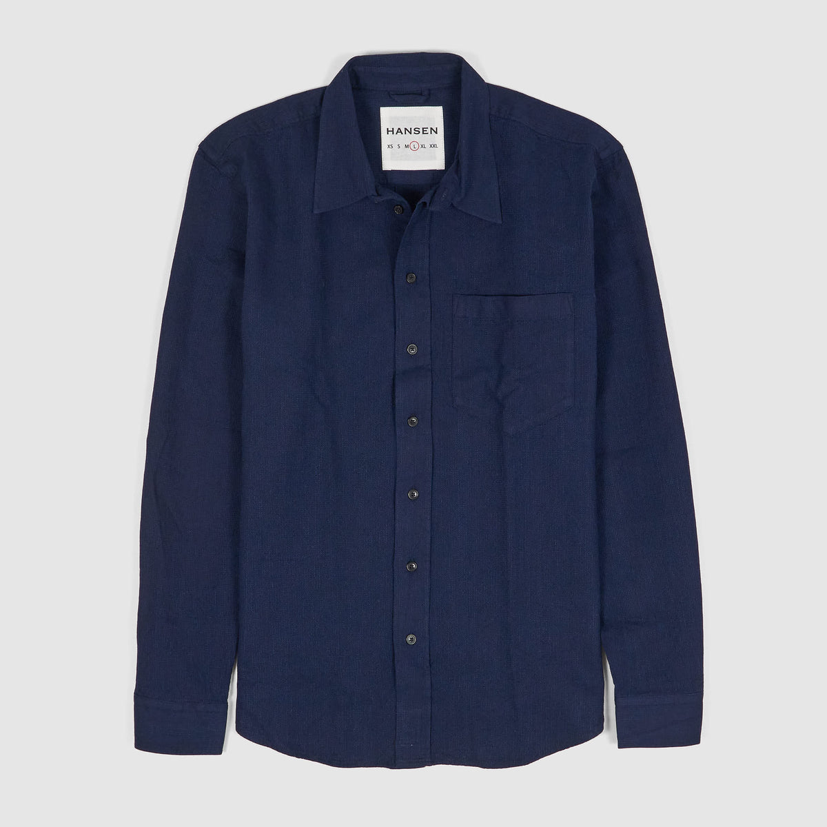 Hansen Relaxed Classic Medium Weight Indigo Dyed Cotton Shirt