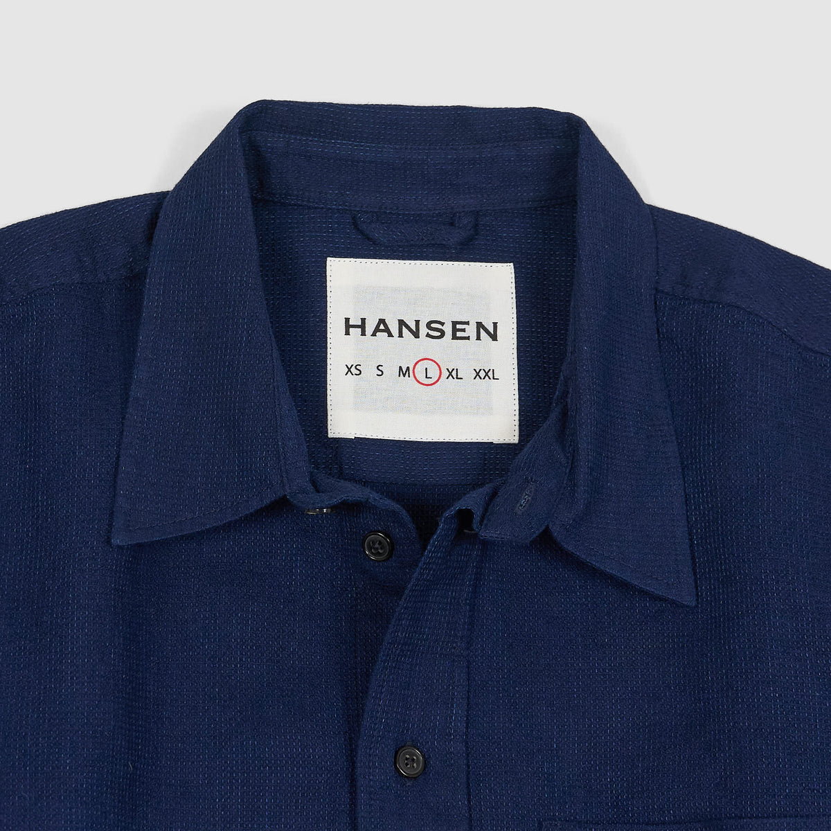 Hansen Relaxed Classic Medium Weight Indigo Dyed Cotton Shirt