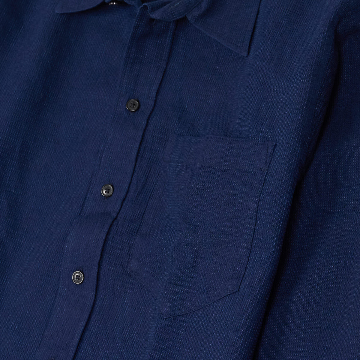 Hansen Relaxed Classic Medium Weight Indigo Dyed Cotton Shirt