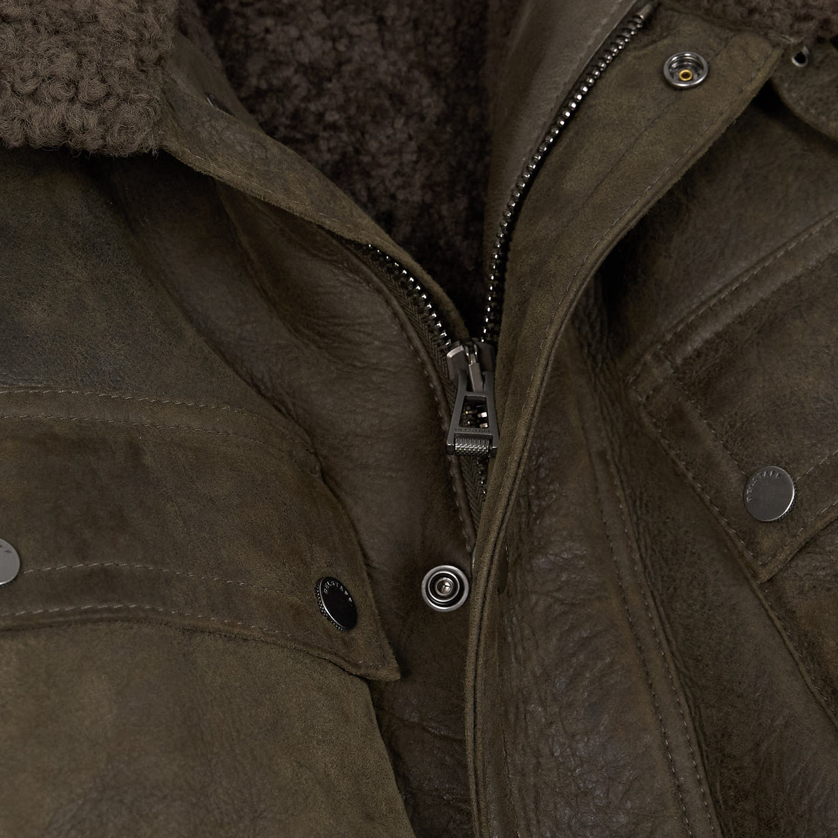 Belstaff Trailmaster Tribute Shearling Leather Coat