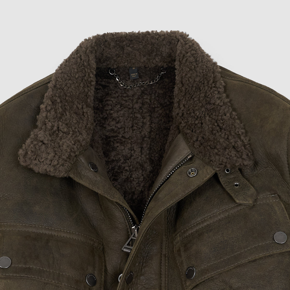 Belstaff Trailmaster Tribute Shearling Leather Coat