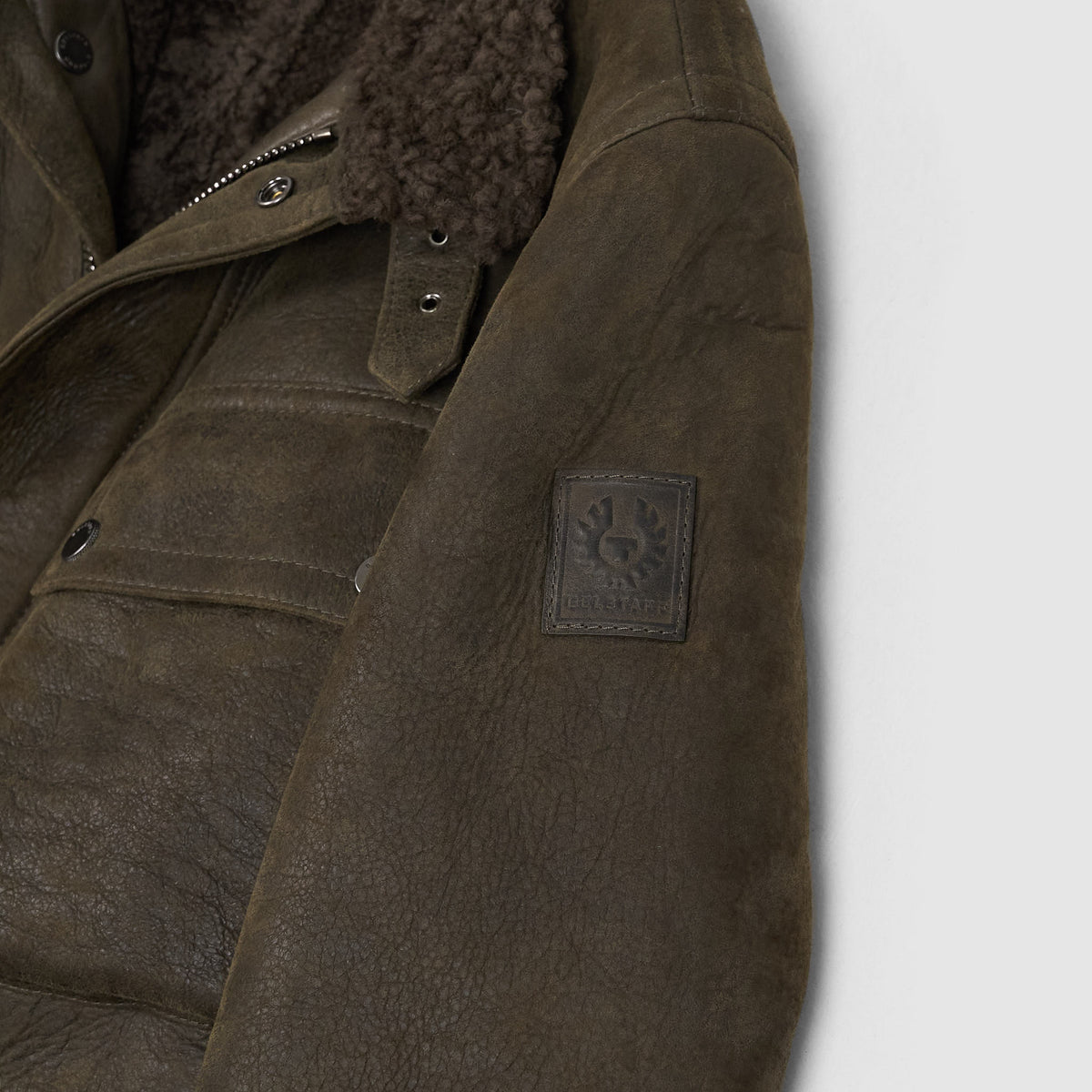 Belstaff Trailmaster Tribute Shearling Leather Coat