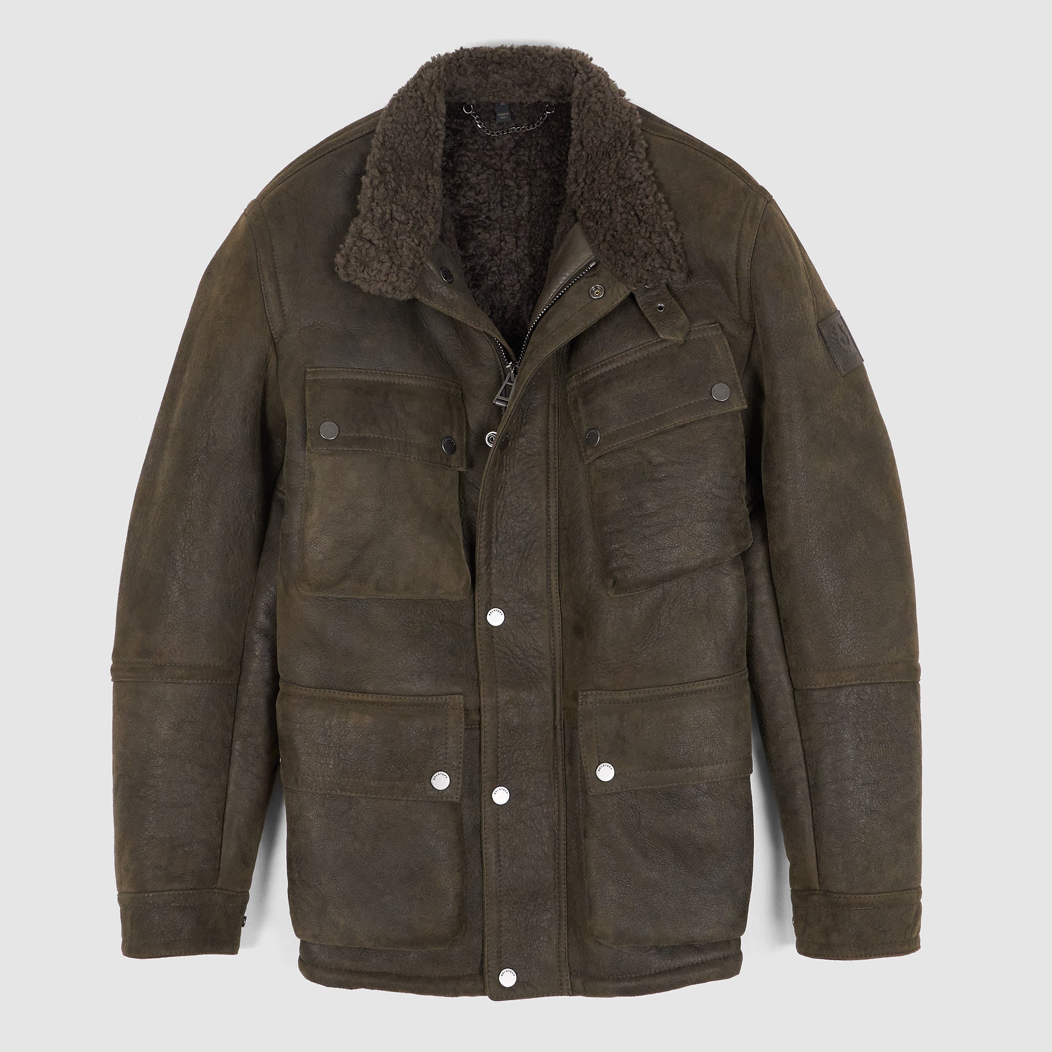 Belstaff Trialmaster Shearling Belstaff Trialmaster Tribute Shearling  Jacket In Brown For Men