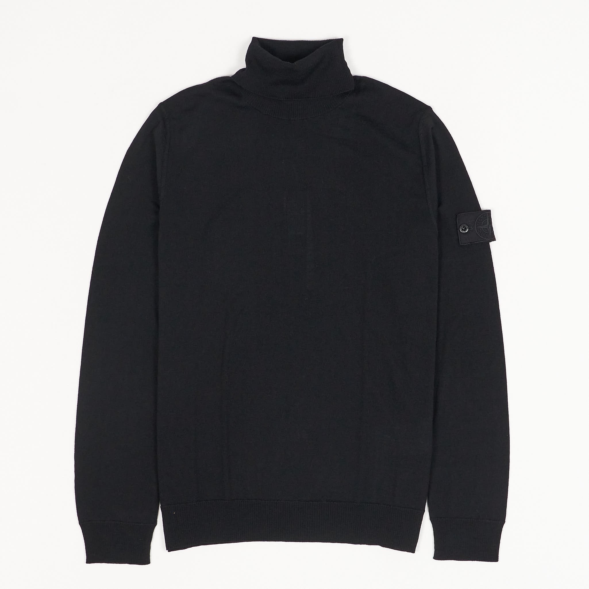 Stone Island Knitted Ghost Piece Roll Neck Merinos Jumper - DeeCee