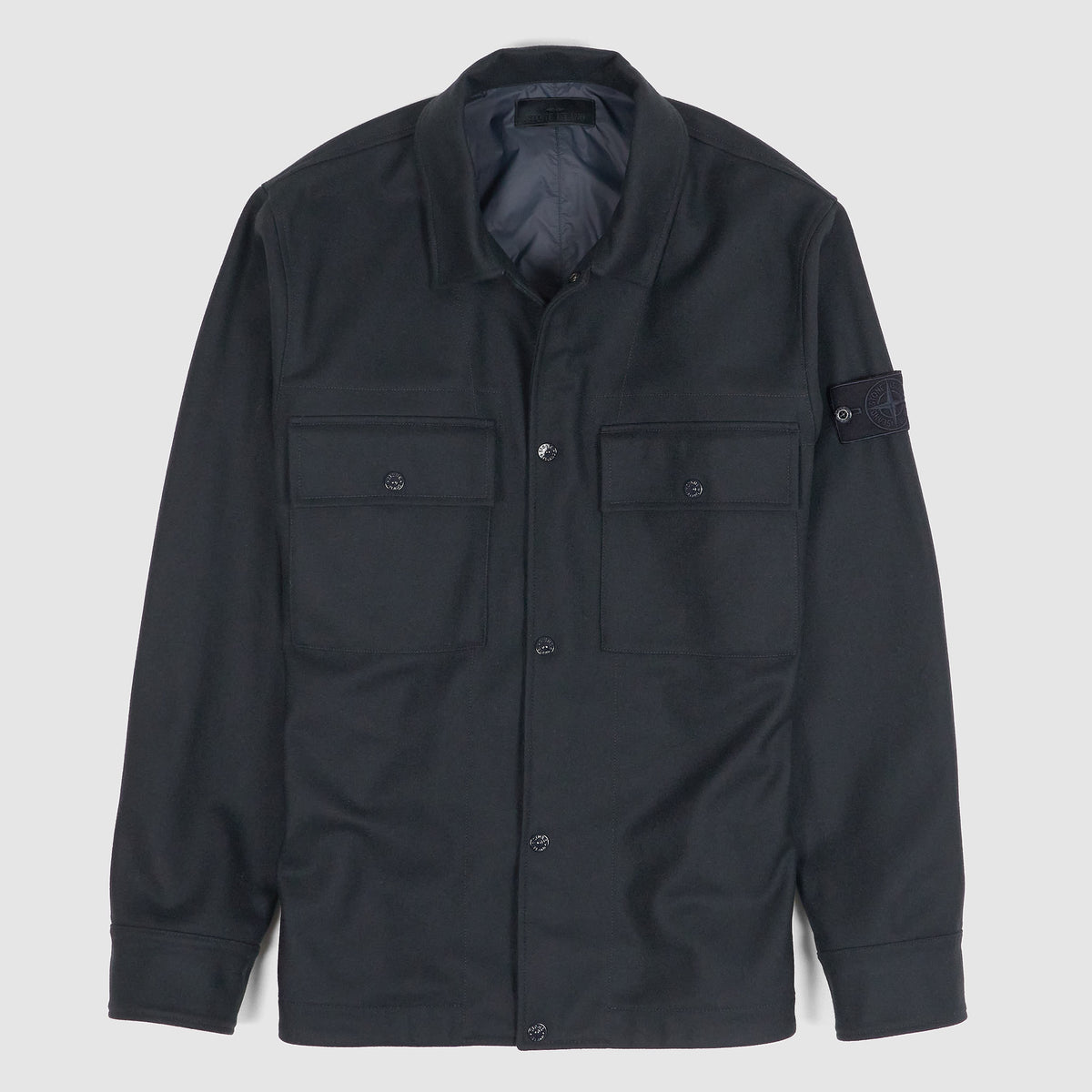 Stone Island Ghost Piece Wool Blend Overshirt Jacket