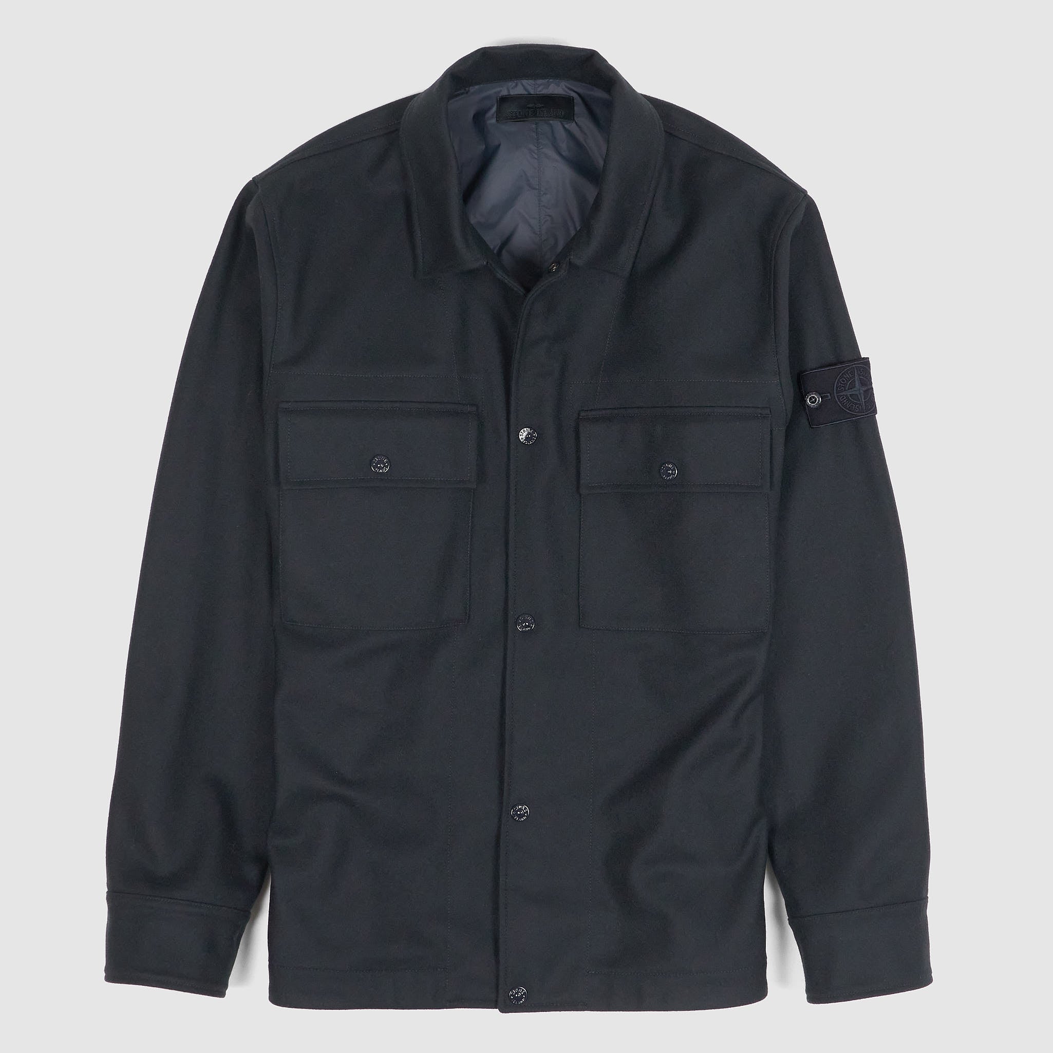 Navy stone island overshirt hot sale
