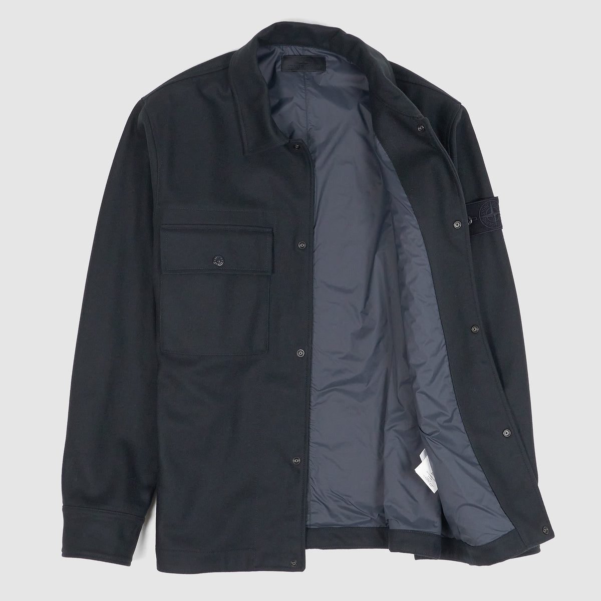 Stone Island Ghost Piece Wool Blend Overshirt Jacket