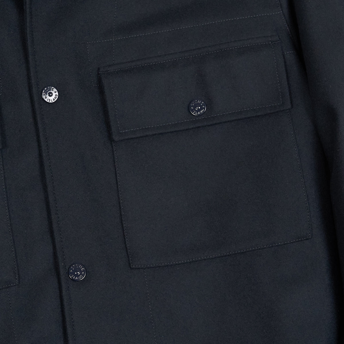 Stone Island Ghost Piece Wool Blend Overshirt Jacket