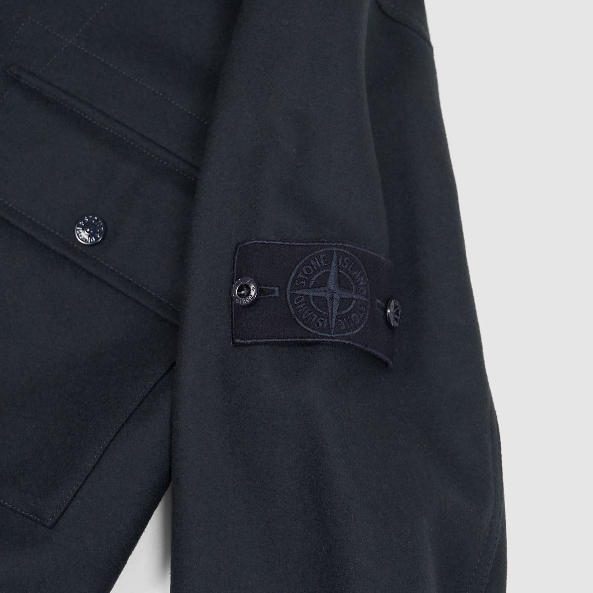 Stone Island Ghost Piece Wool Blend Overshirt Jacket