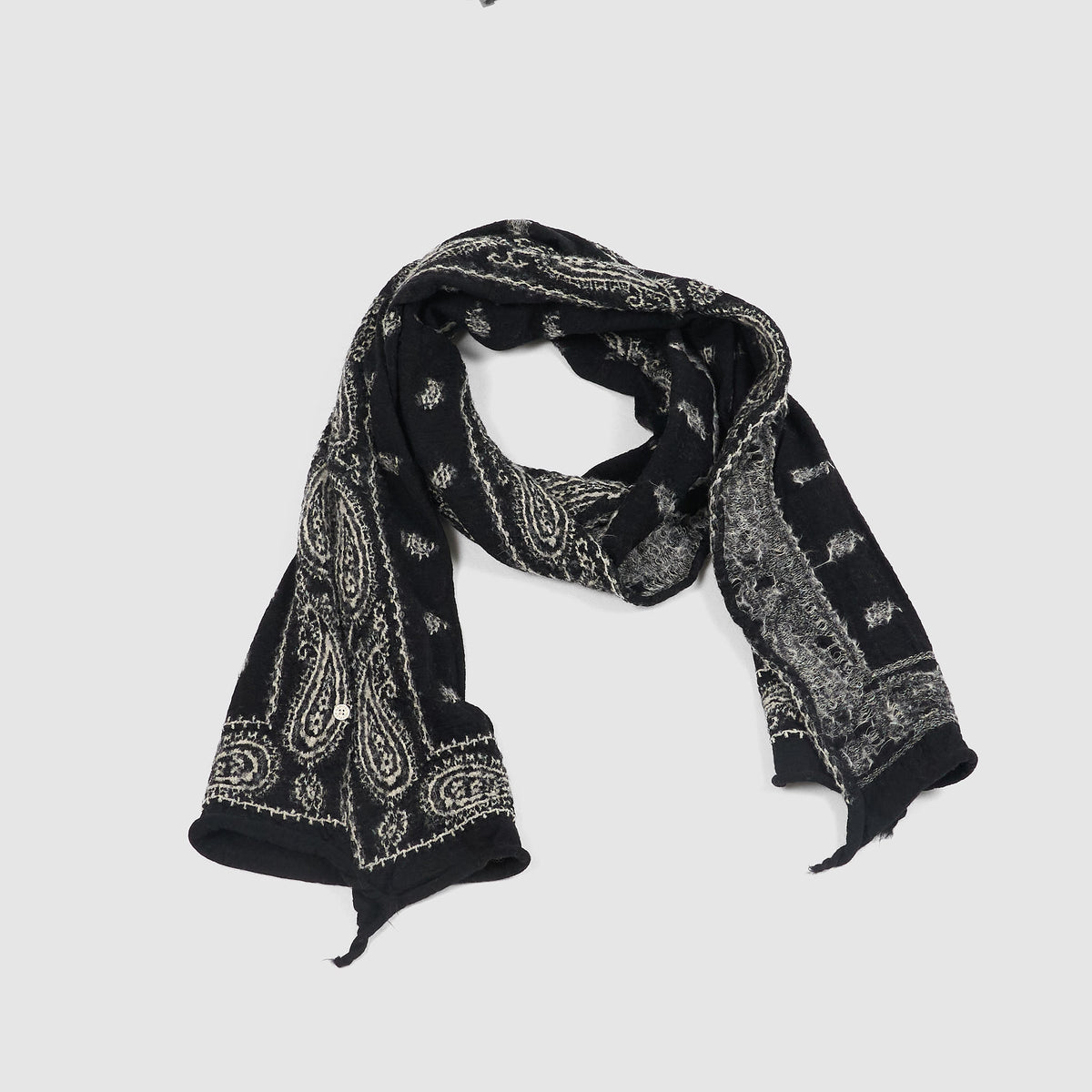 Kapital Fulling Paisley Bandana Wool Scarfs