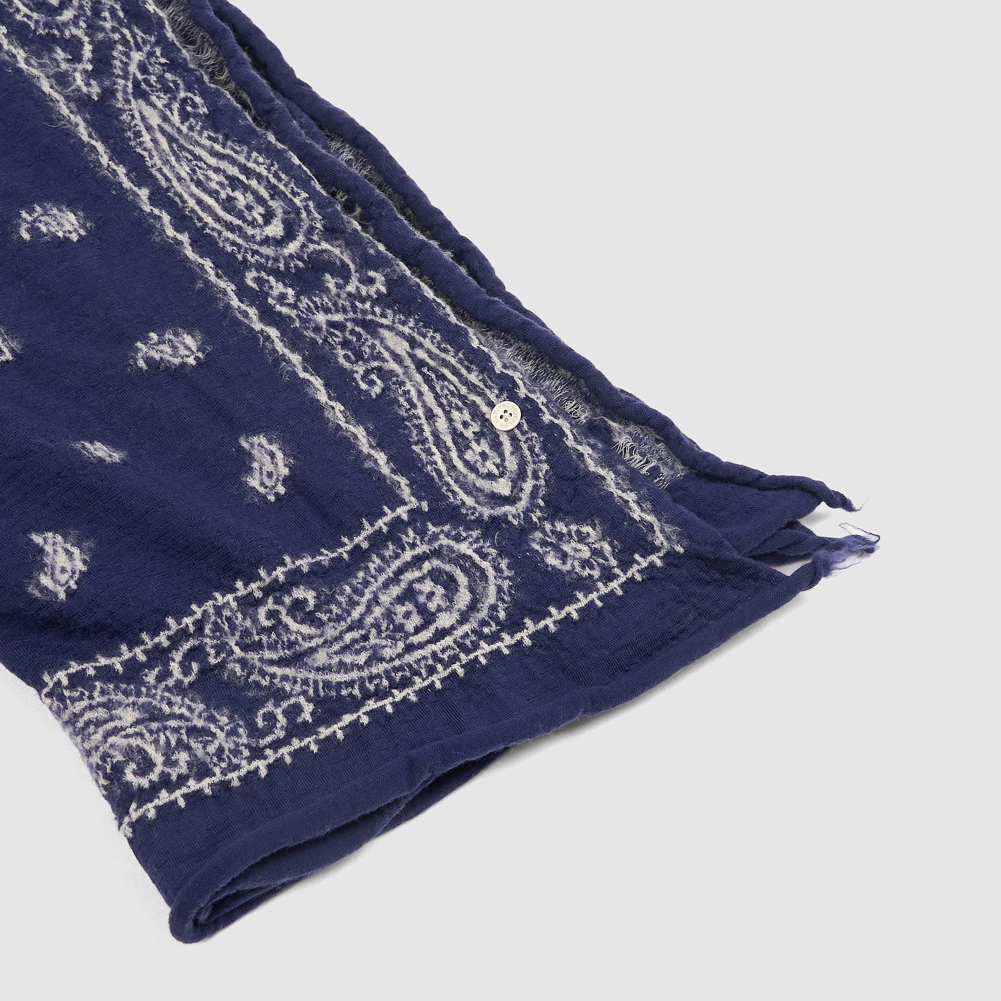 LissKiss Pashmina-Schal – 70x180 Cm, Preußischblau Mit Paisley-Muster & Fransen