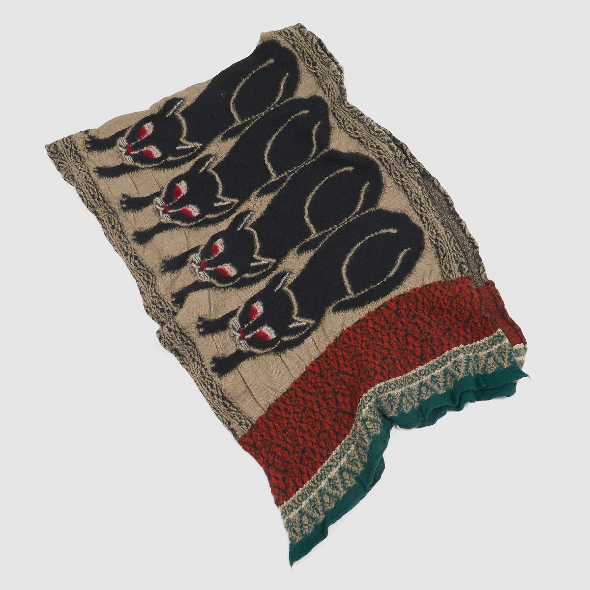 Kapital Bagdad Cat Wool Scarfs