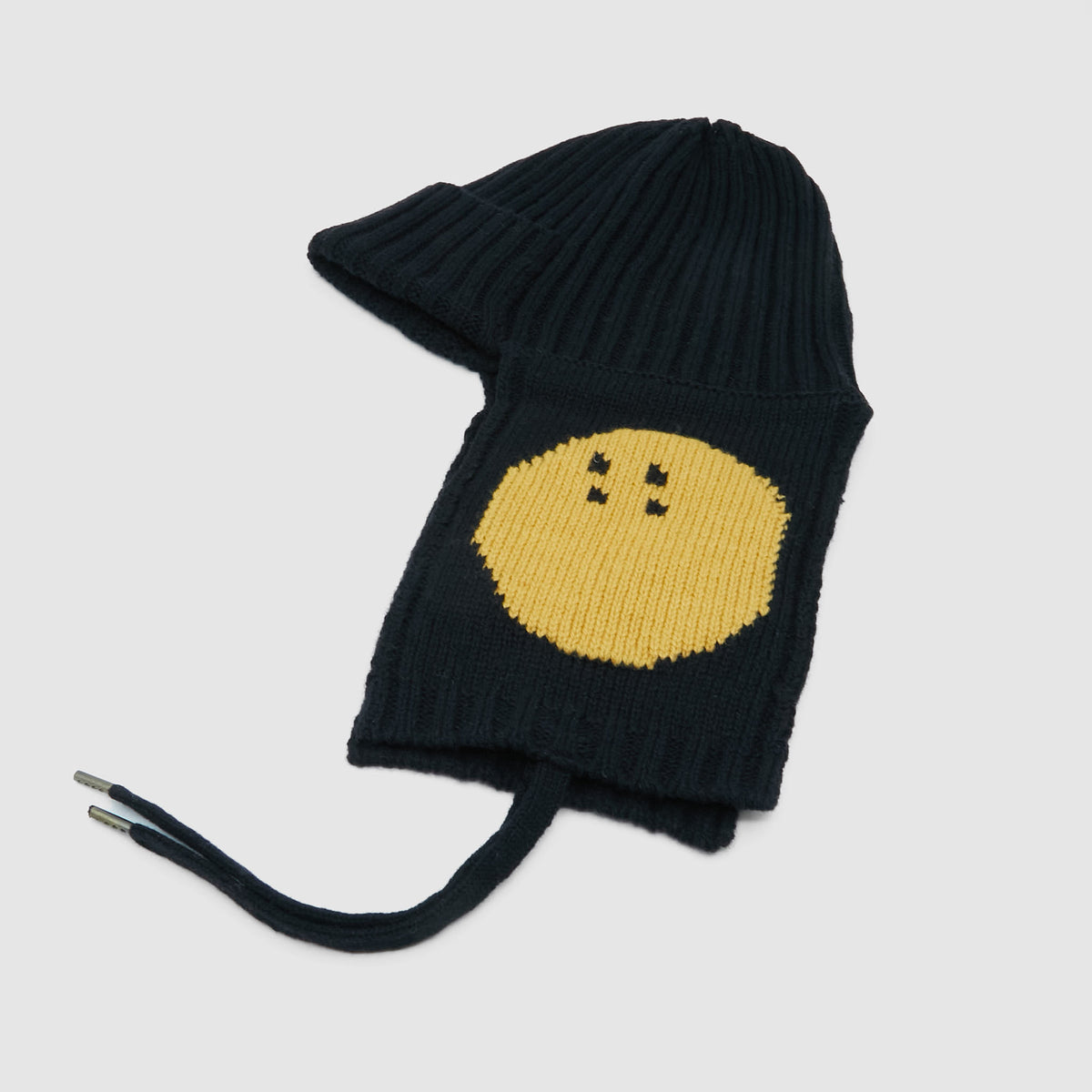 Kapital Ear Flaps Smiley Wool Beanie