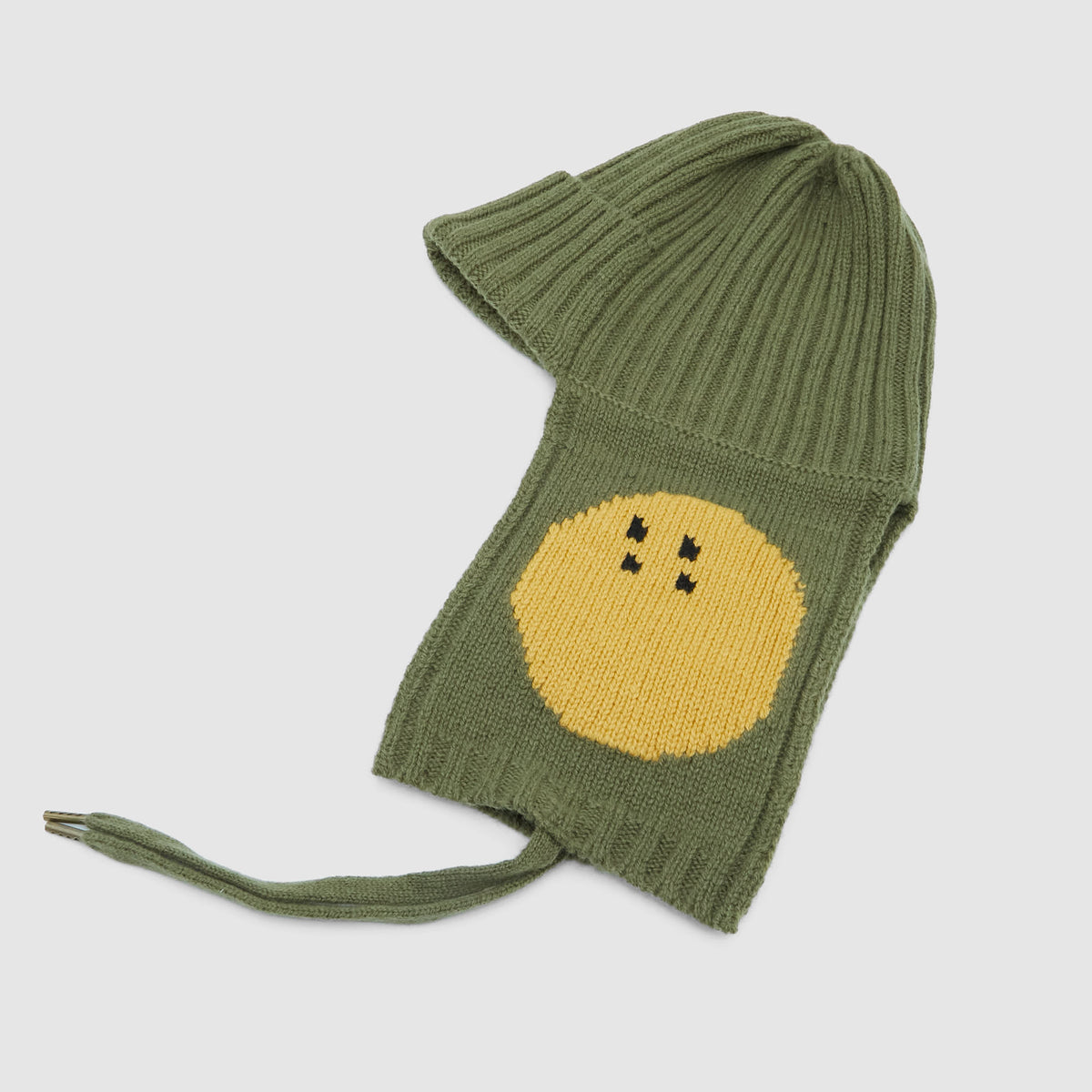 Kapital Ear Flaps Smiley Wool Beanie