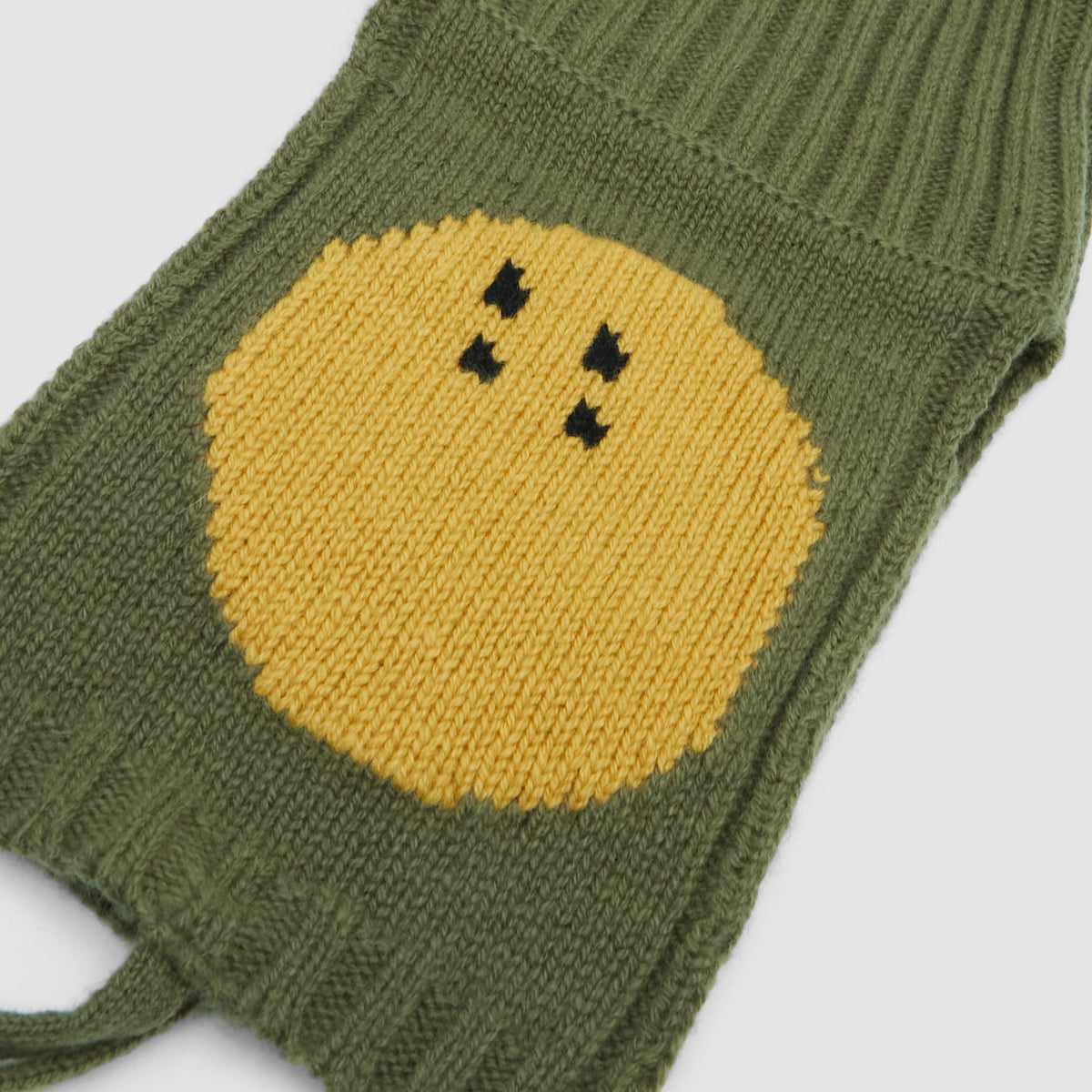 Kapital Ear Flaps Smiley Wool Beanie