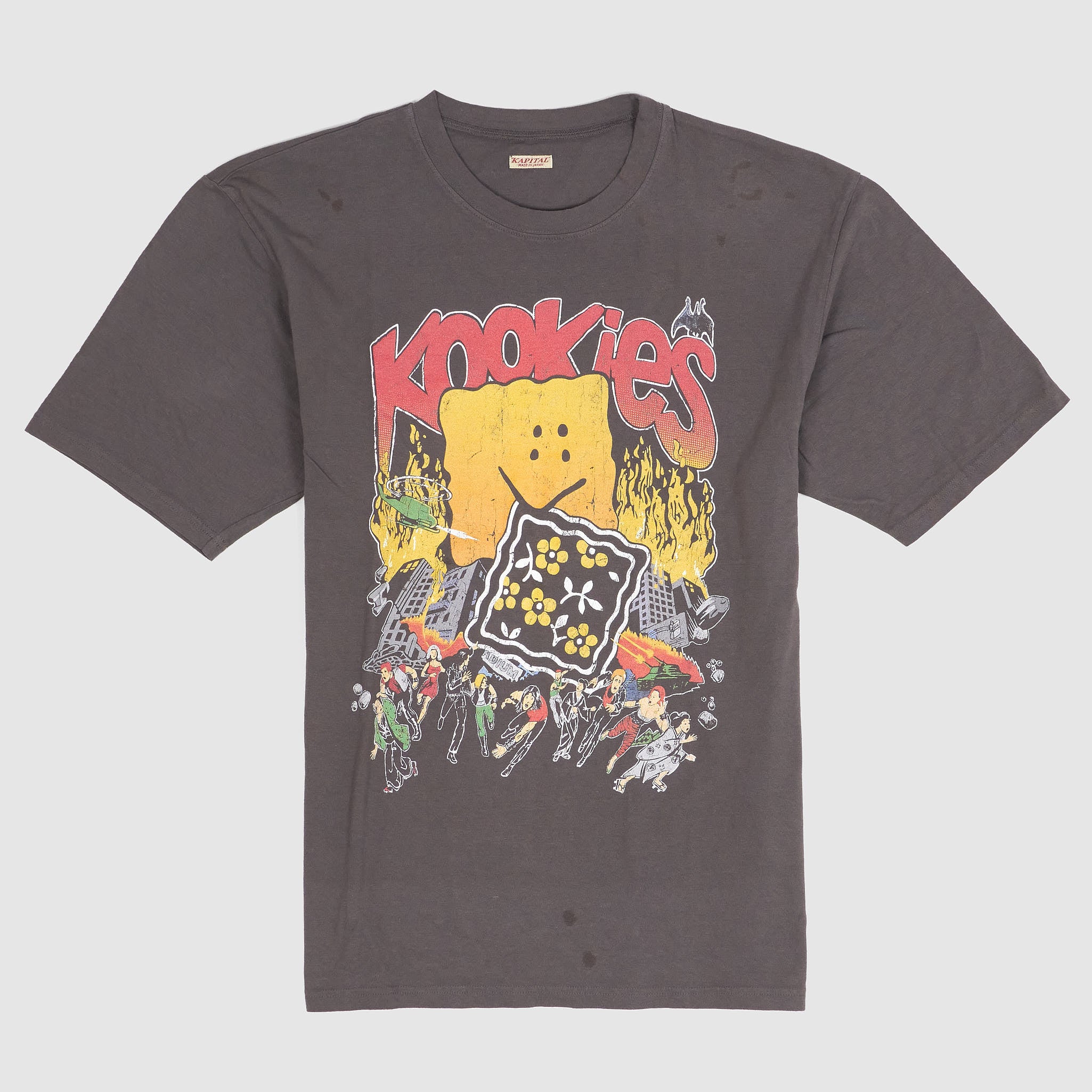 Kapital キャピタル Kookies グラフィック Tシャツ XL Kapital Buster Kookies Bowy Printed Crew Neck T-Shirt - DeeCee style