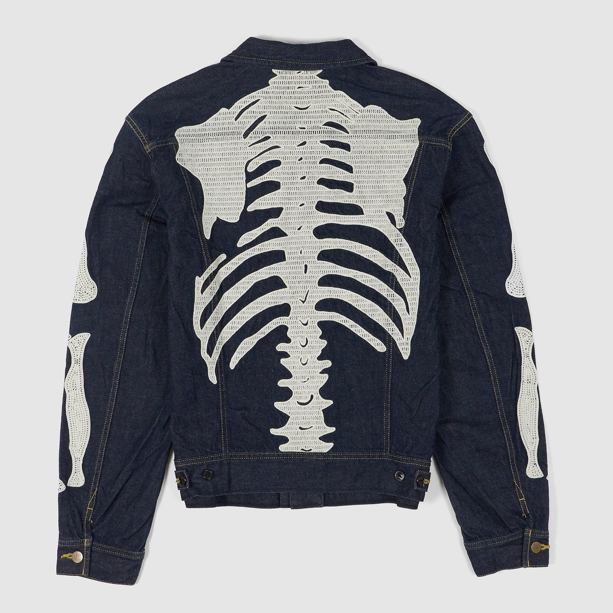 Kapital Bone Tuxedo Bone Embroidered 11,5 Oz. Denim jacket