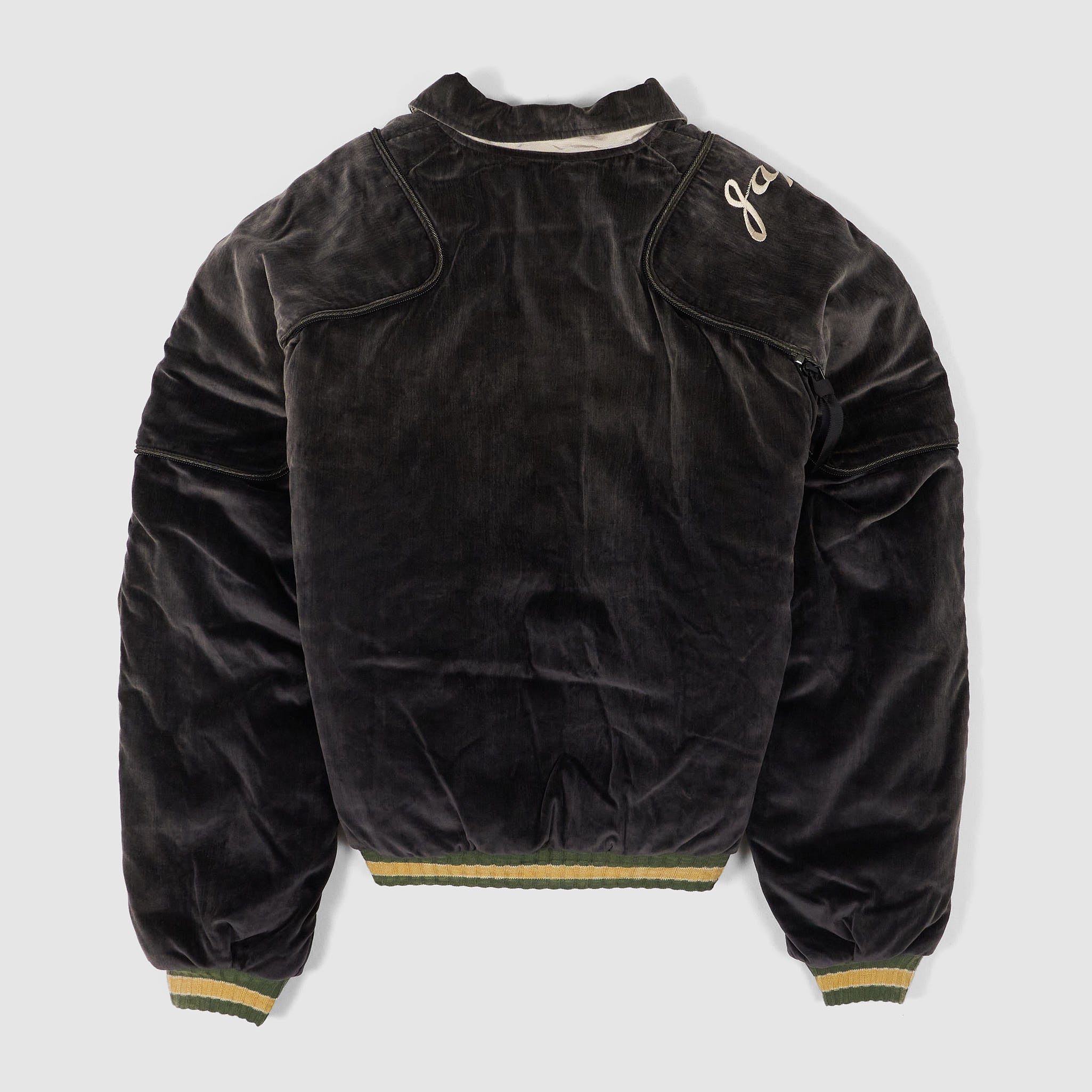 Kapital Embroidered Velveteen Sham Pillow Bomber Jacket - DeeCee style