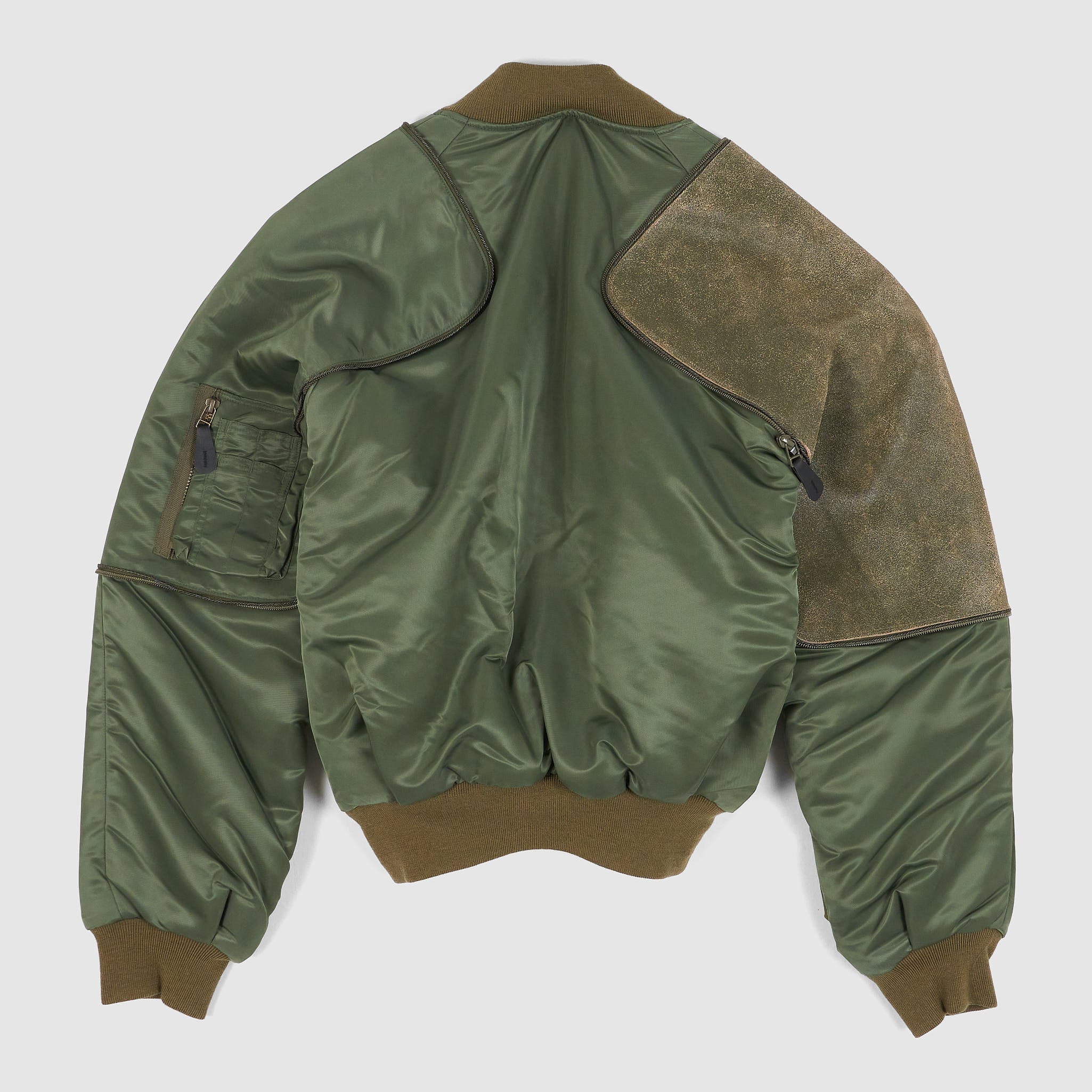 Kapital MA-1 Sham Crack Pillow Leather Bomber Jacket - DeeCee style