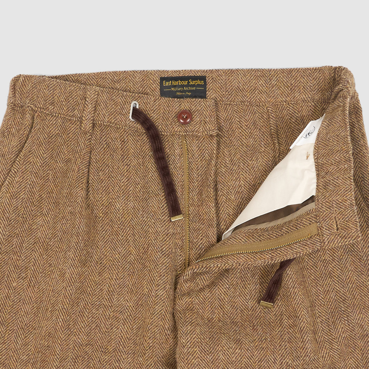 East Harbour Surplus Herringbone Wool Relaxed Chino Pants