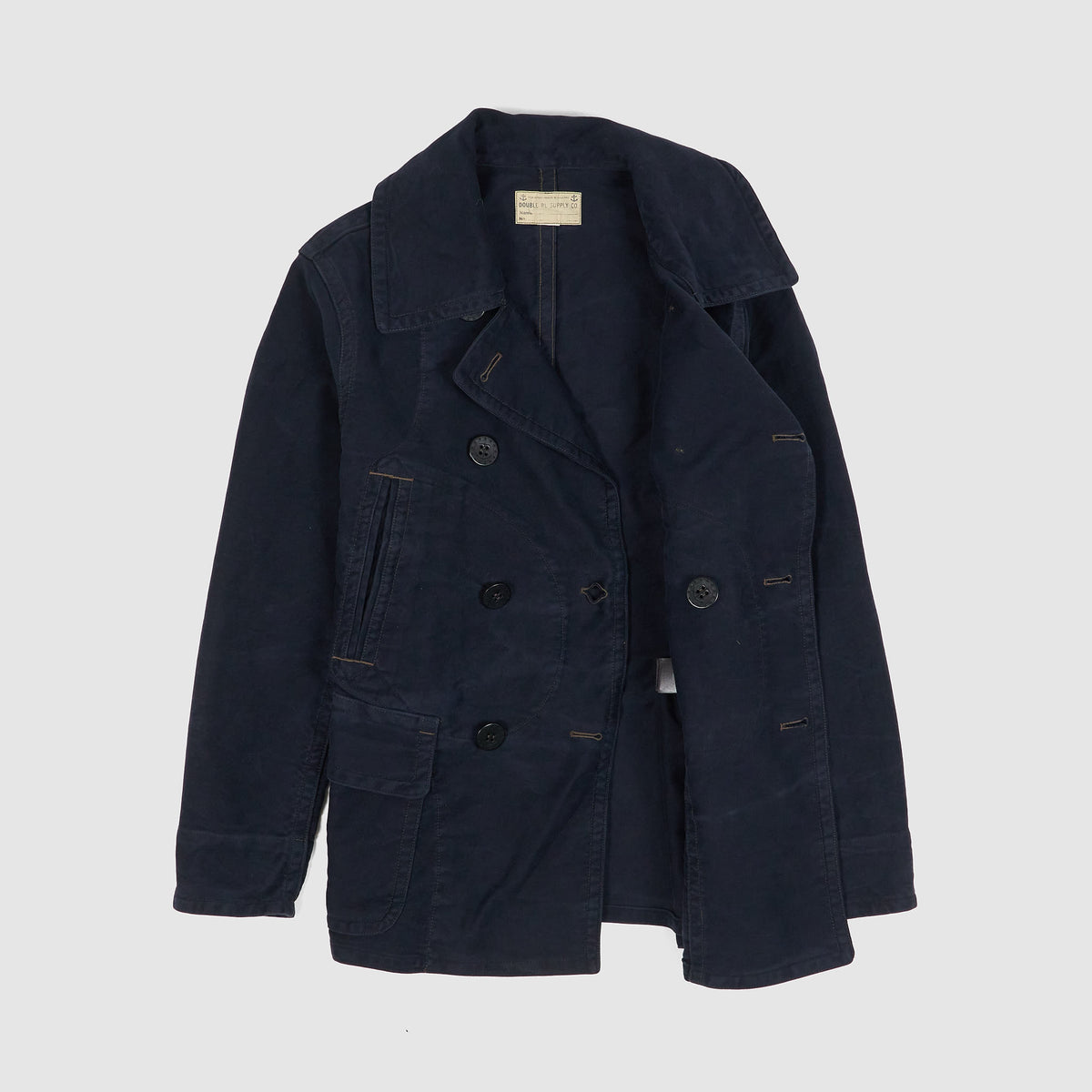 Double RL Unlined Jackson Peacoat