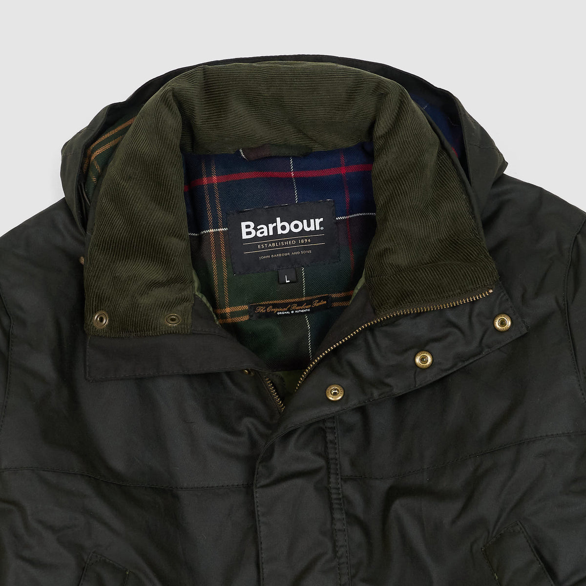 Barbour Warm Quilted Waxed 6oz. Cloth Parka with Removable Hood